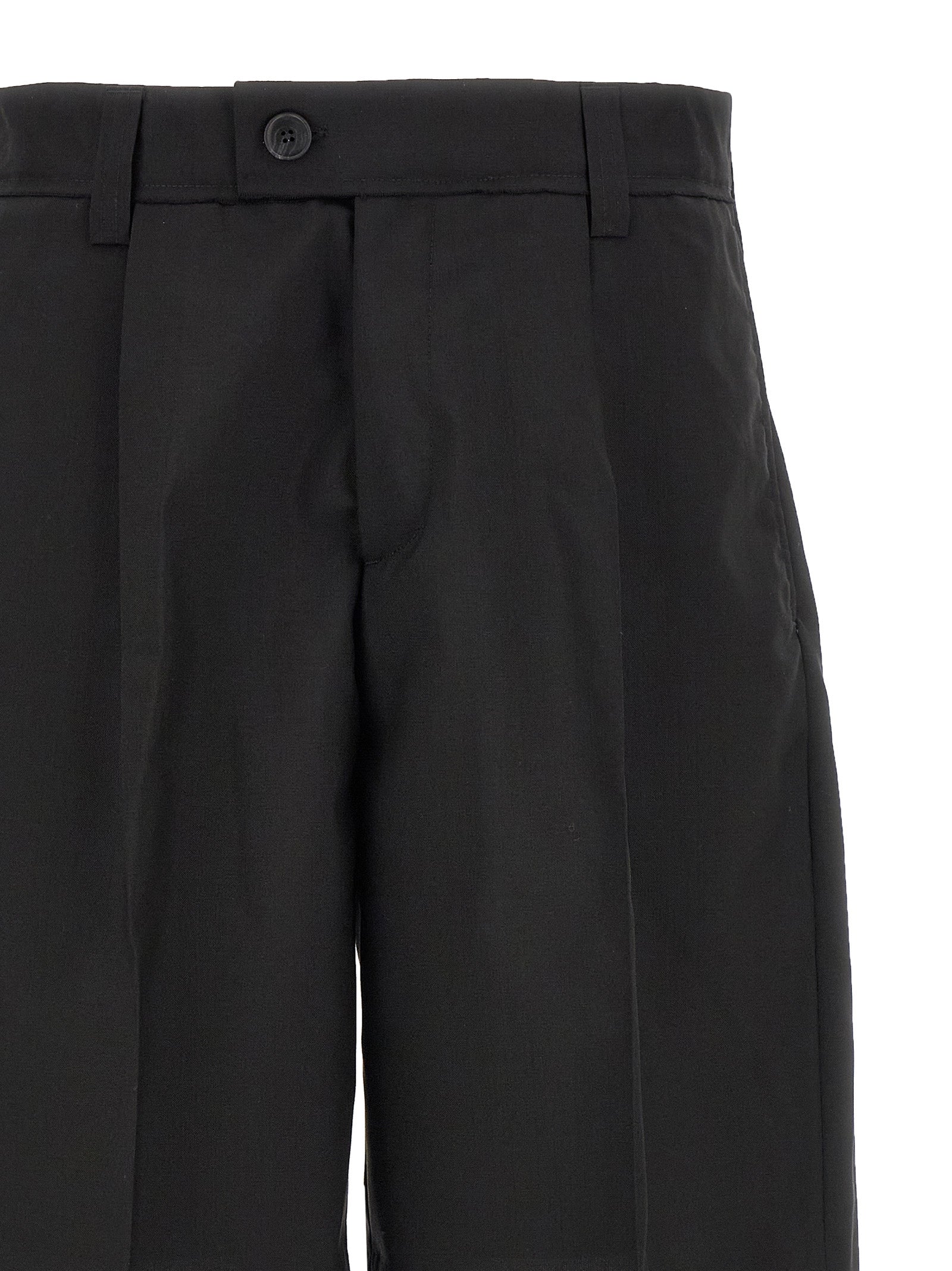 MFPEN Black Wool Bermuda Shorts