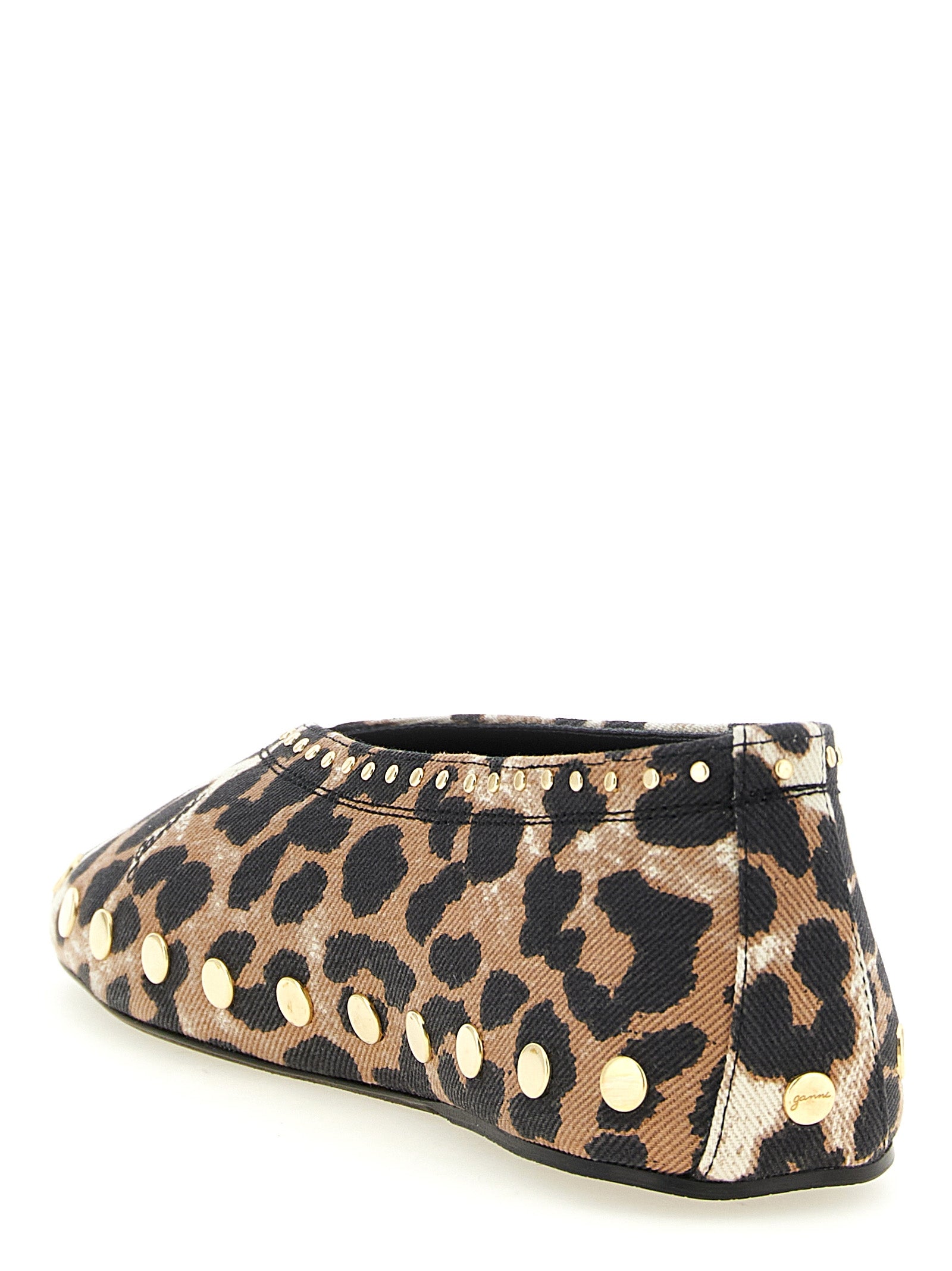 Ganni Multicolor Cotton Ballet Flats