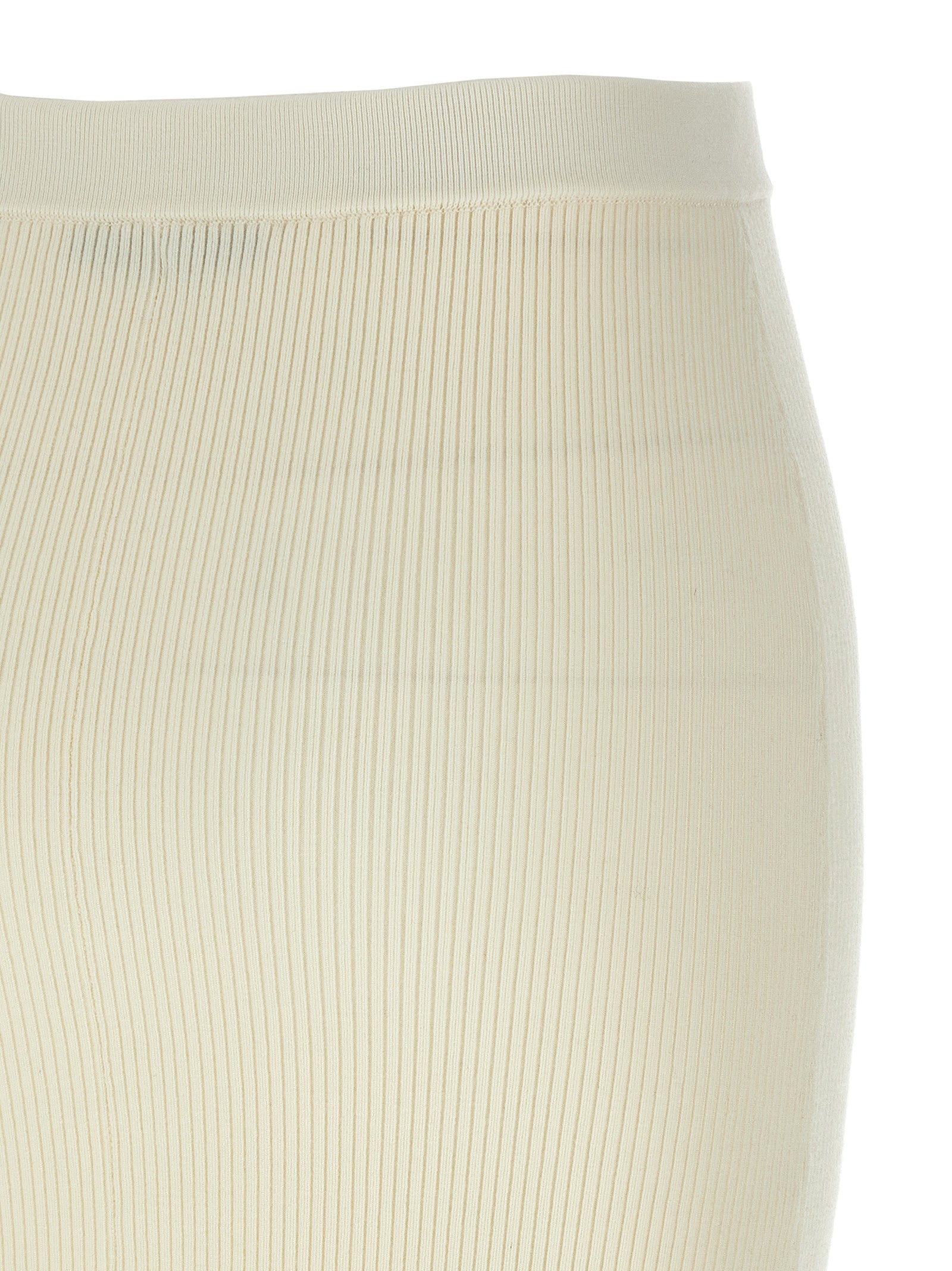 Alessandra Rich White Wool Midi Skirt