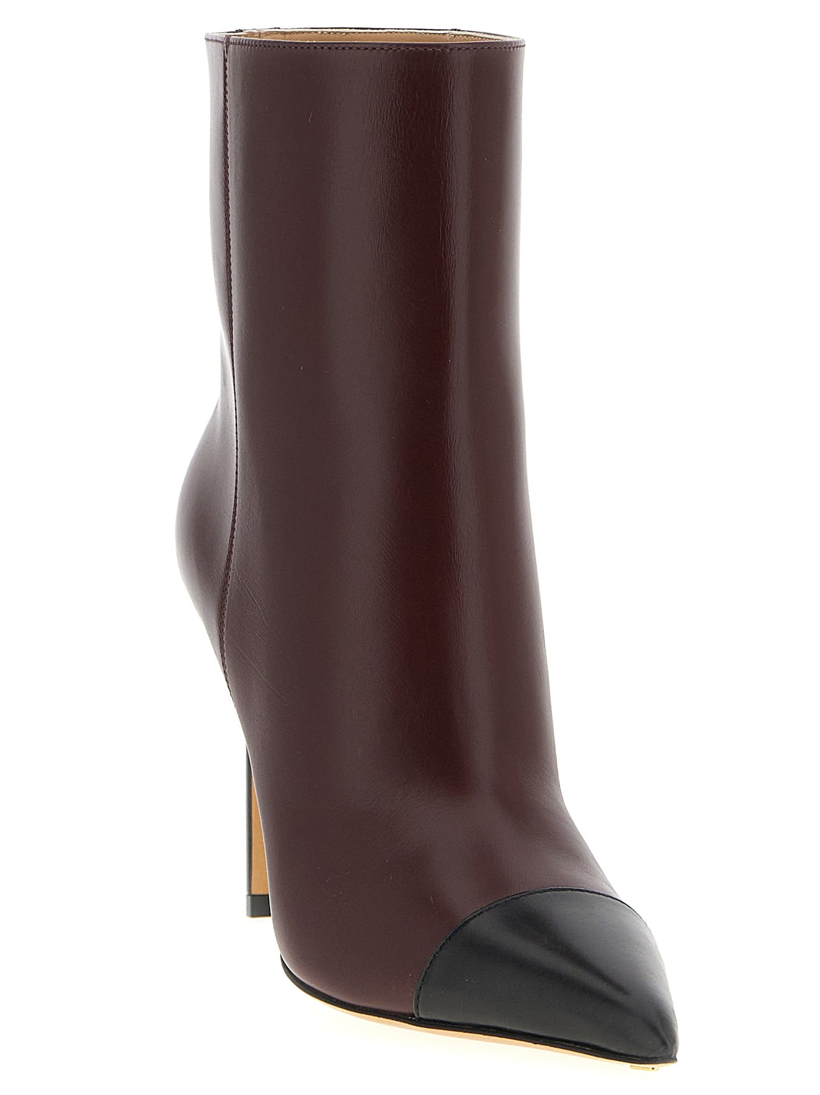 Francesco Russo Bordeaux Goatskin Ankle Boots