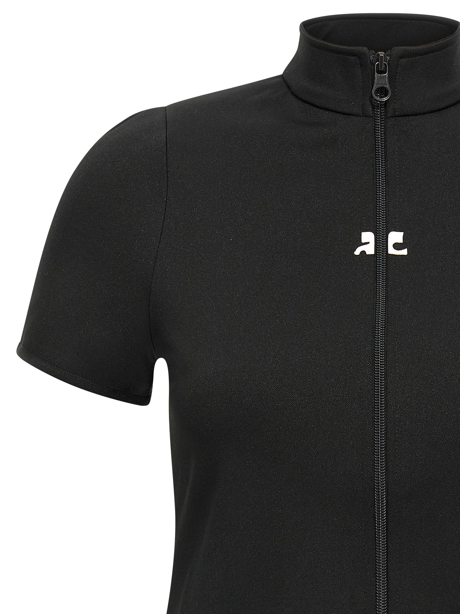 Courrèges Black Polyester Top
