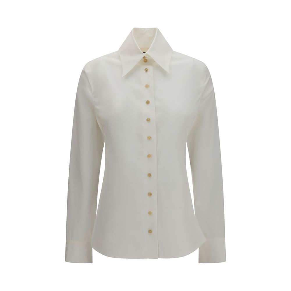 Khaite White Cotton Dress Shirt