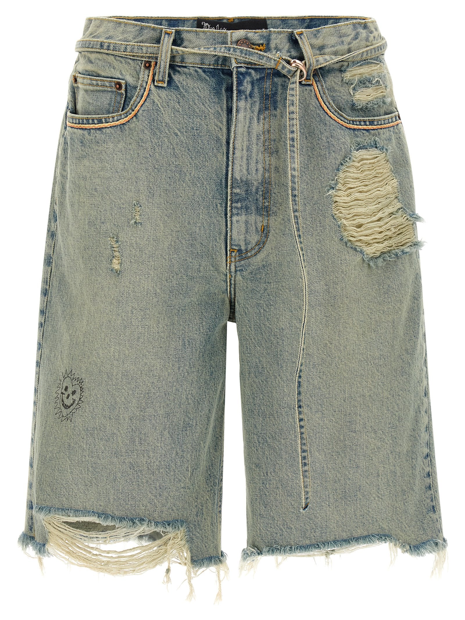 PALY Blue Cotton Bermuda Shorts