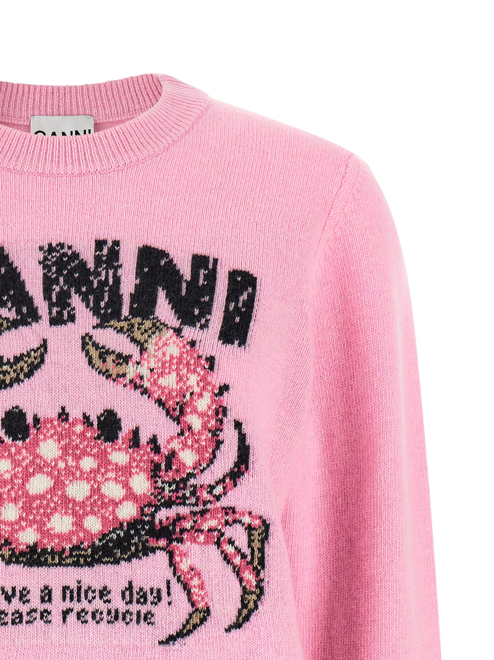 Ganni Multicolor Wool Cardigan