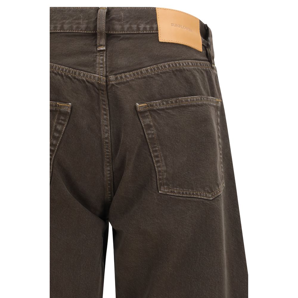 Sunflower Brown Cotton Relaxed Fit Jeans
