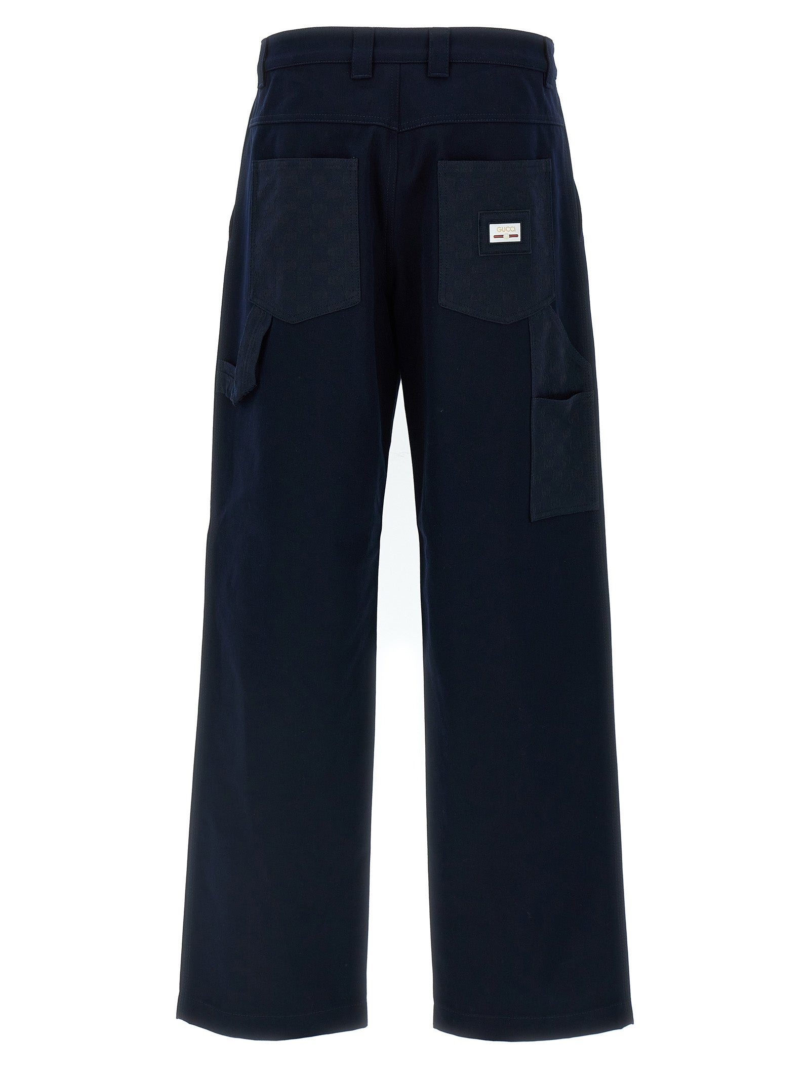 Gucci Blue Cotton Casual Pants