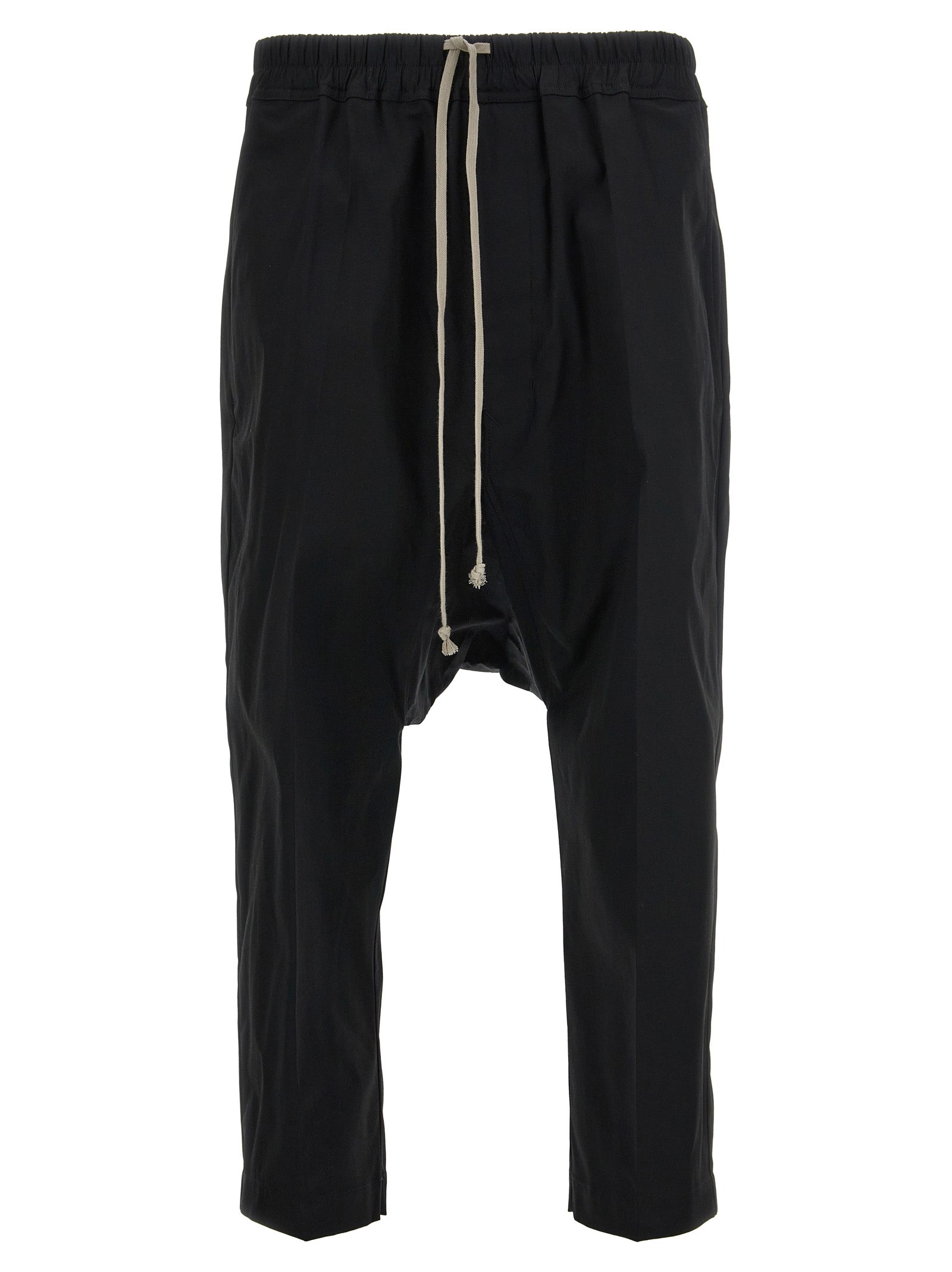 Rick Owens Black Cotton Casual Pants