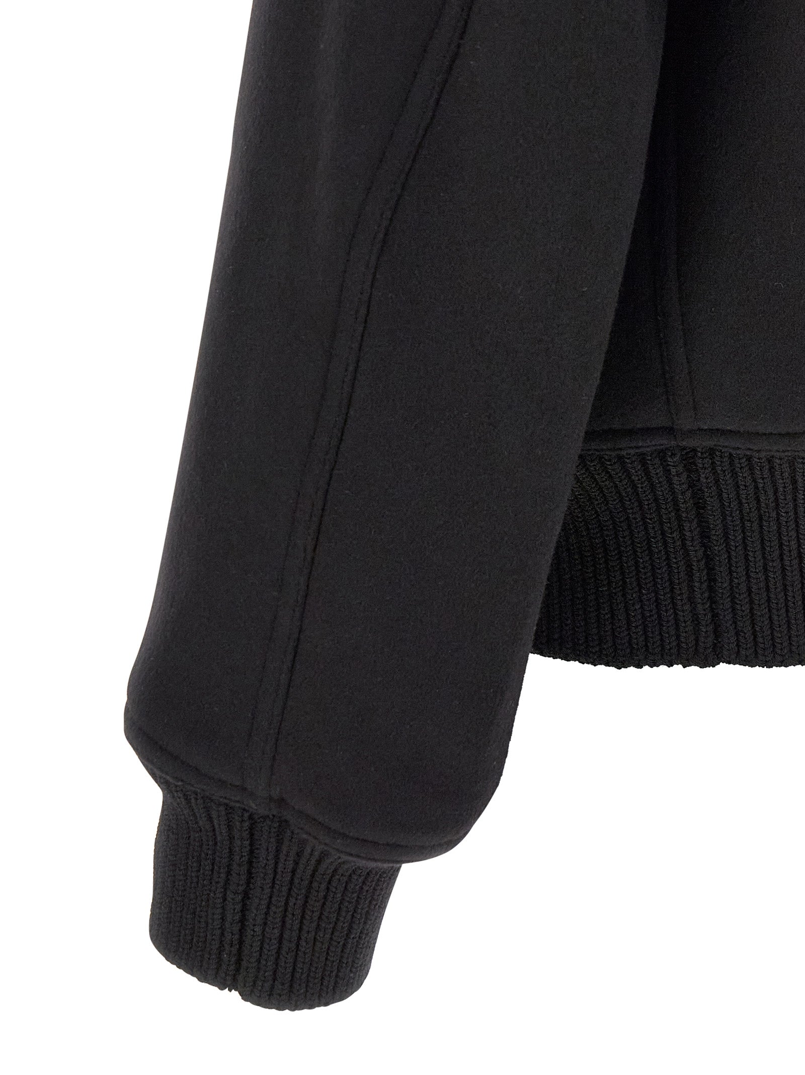 Rick Owens Black Virgin Wool Bomber