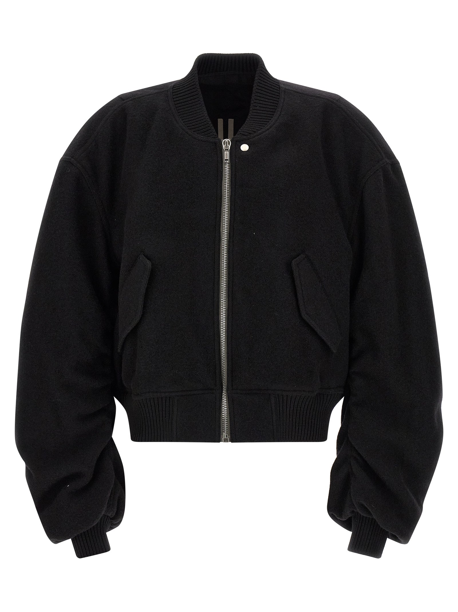 Rick Owens Black Virgin Wool Bomber