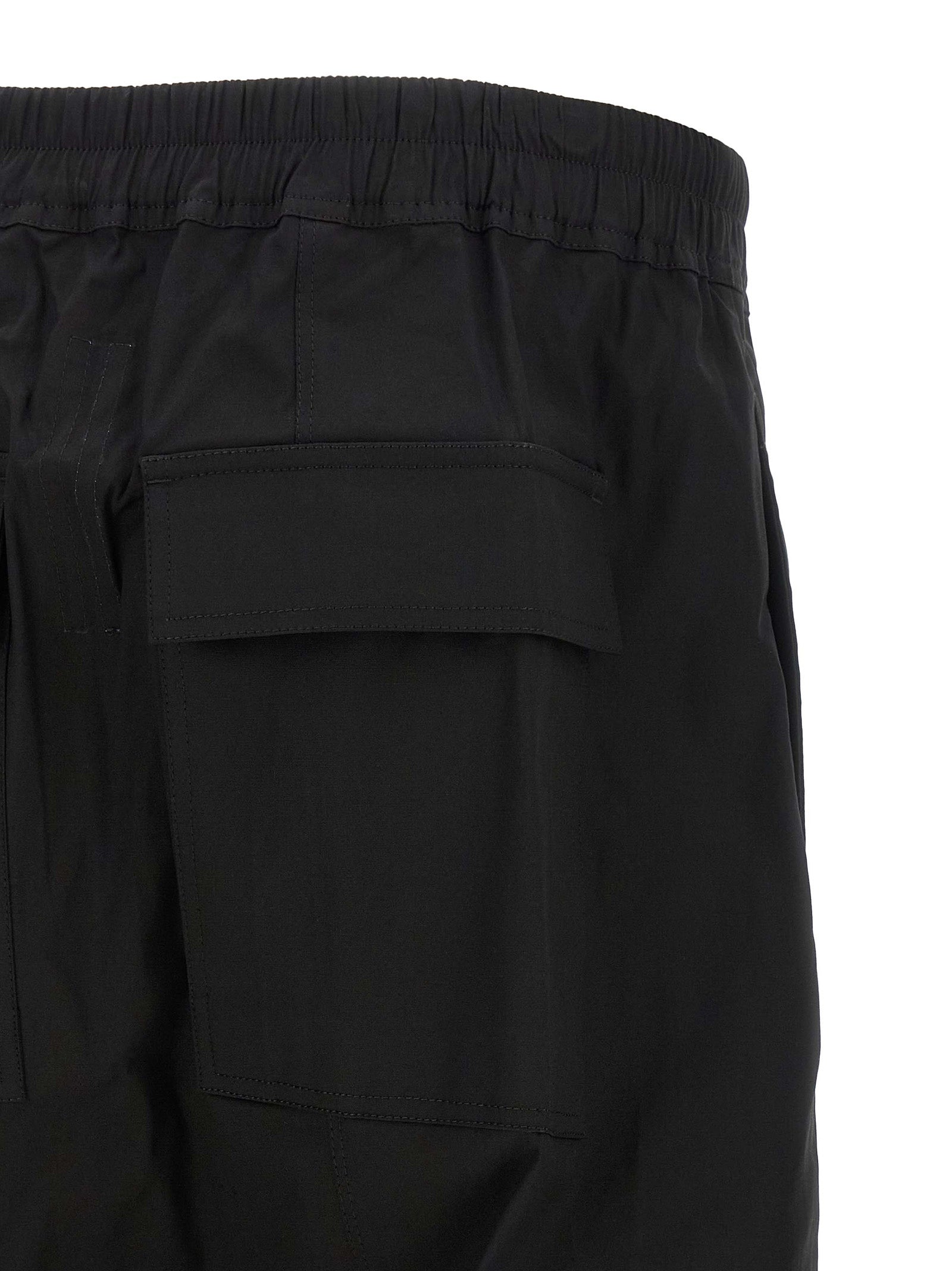 Rick Owens Black Cotton Bermuda Shorts