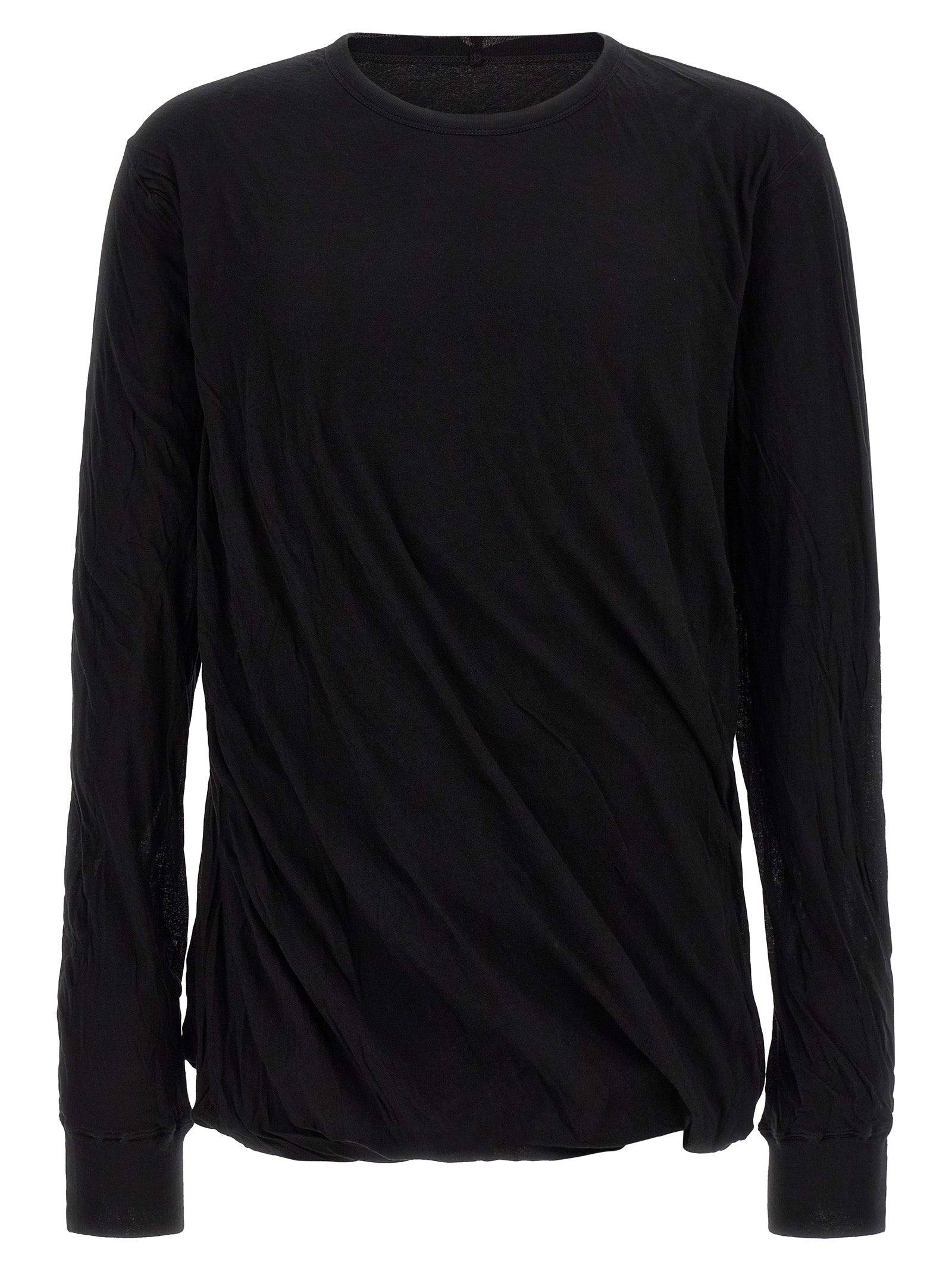Rick Owens Black Cotton T-Shirt