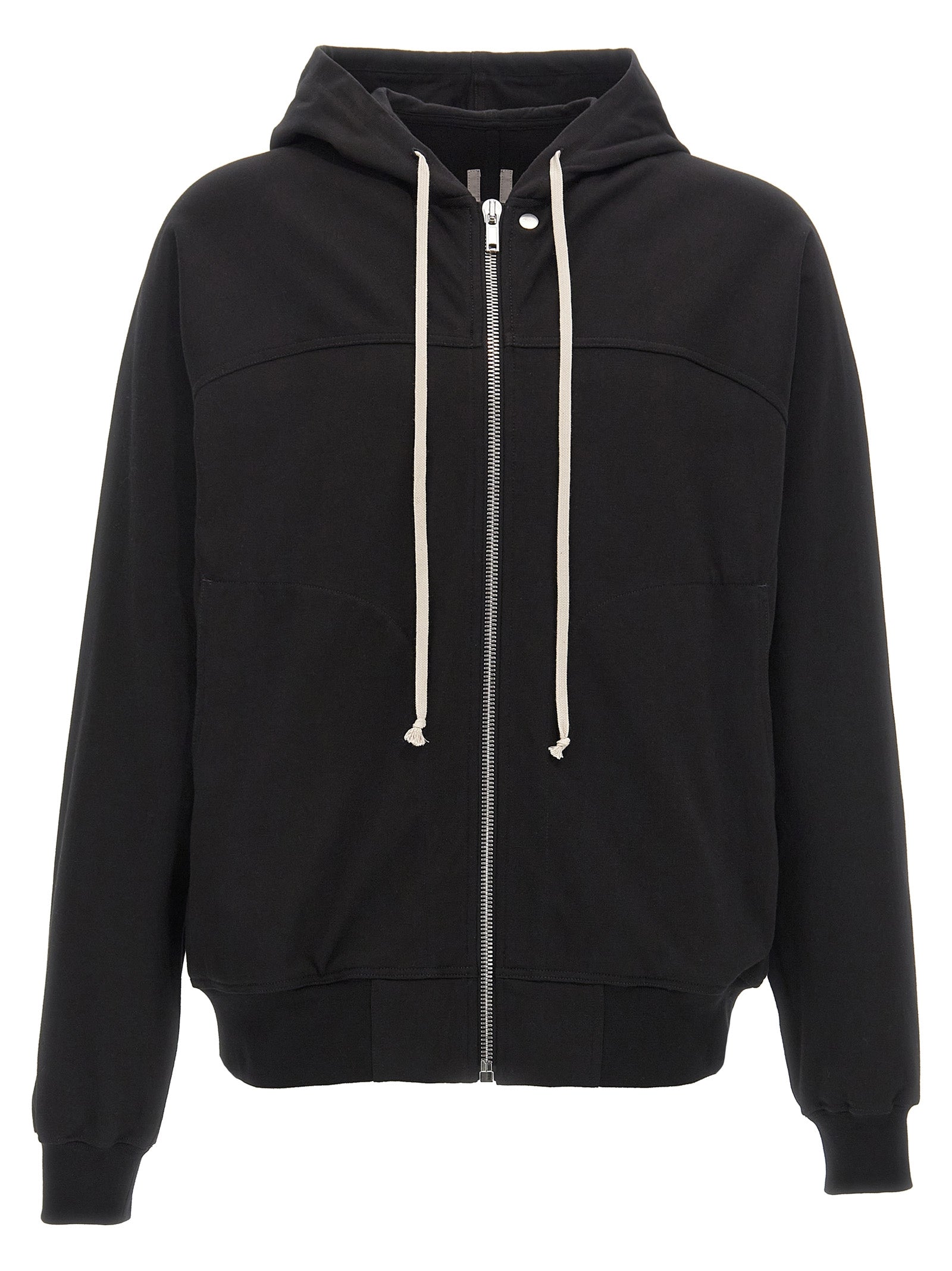 Rick Owens Black Cotton Hoodie