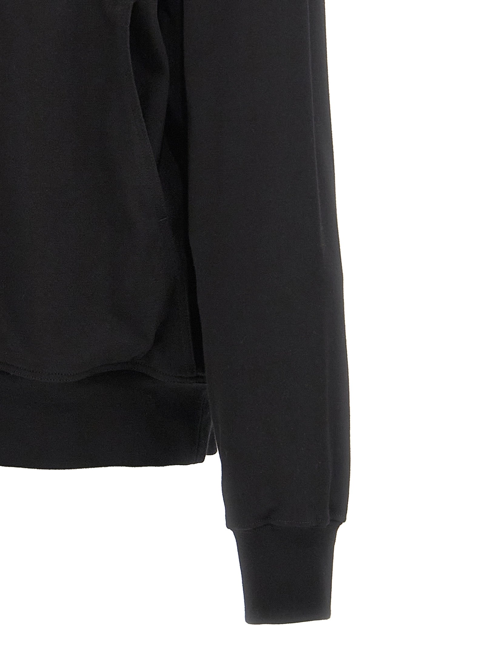Rick Owens Black Cotton Hoodie