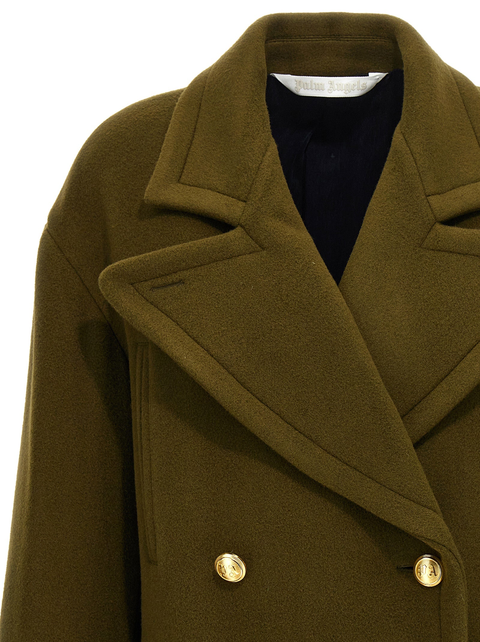 Palm Angels Bicolor Virgin Wool Coat
