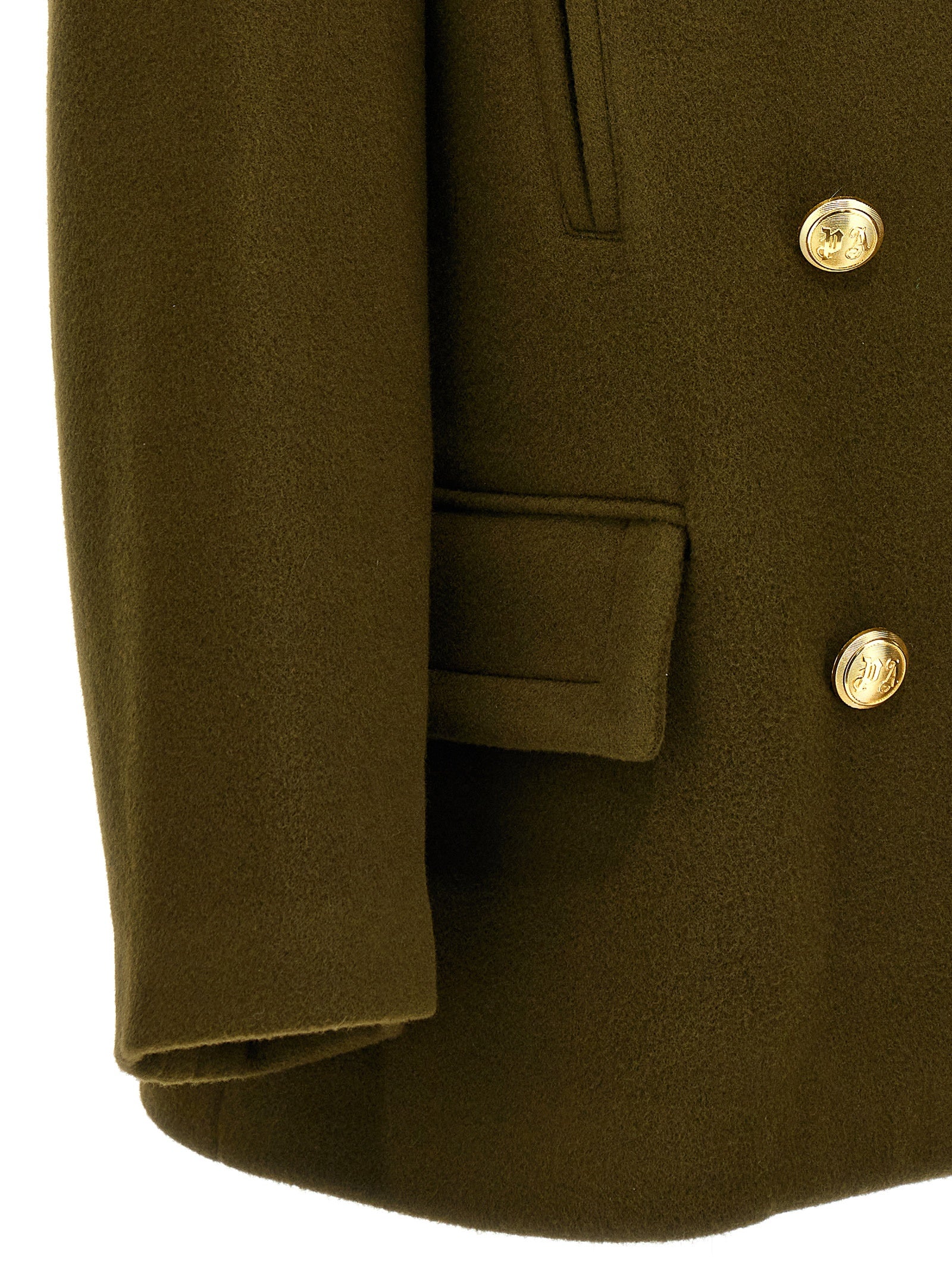 Palm Angels Bicolor Virgin Wool Coat