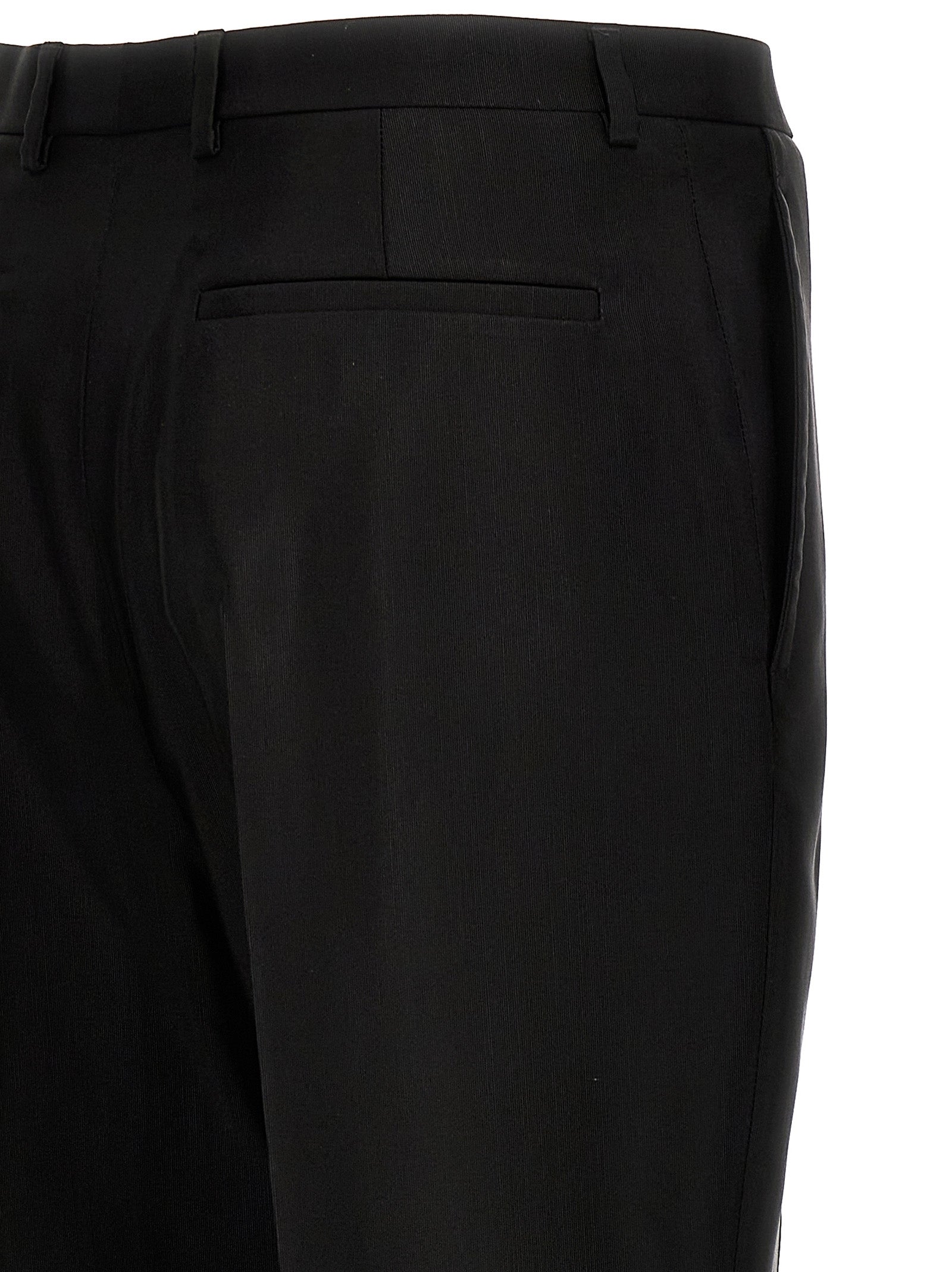 Saint Laurent Black Acetate Dress Pants