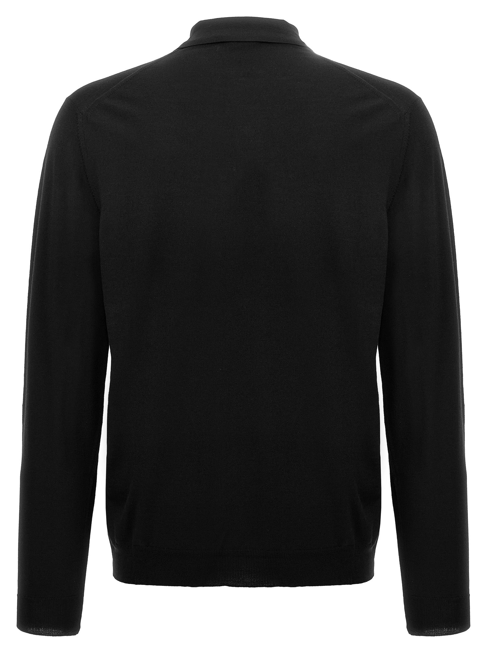 ZANONE Black Virgin Wool Polo Shirt