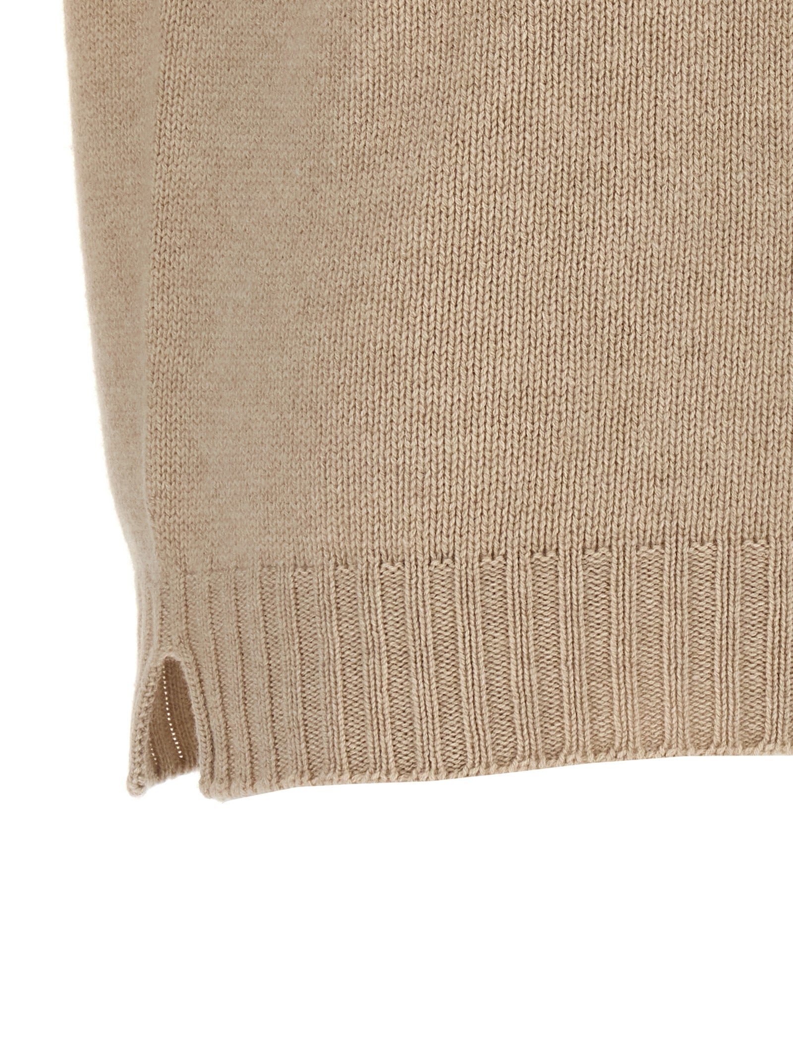 MA'RY'YA Beige Wool Cardigan