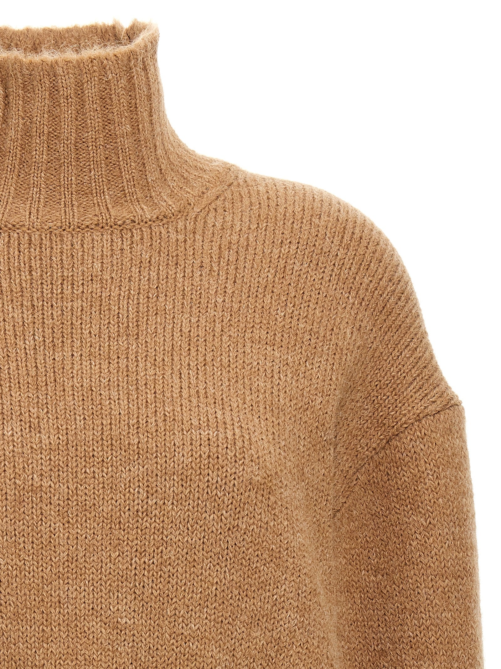 Jil Sander Beige Wool Cardigan