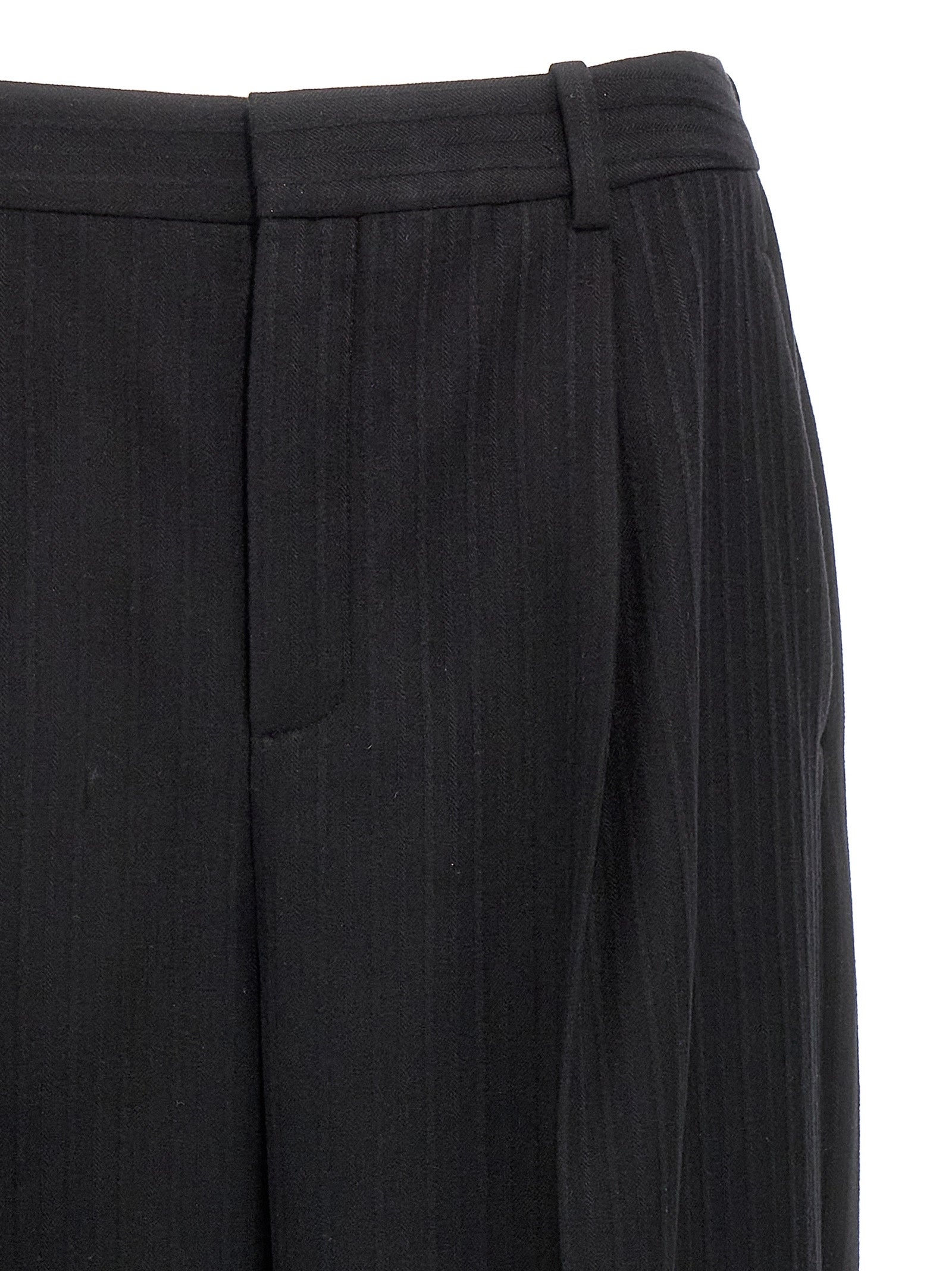 Saint Laurent Black Wool Dress Pants