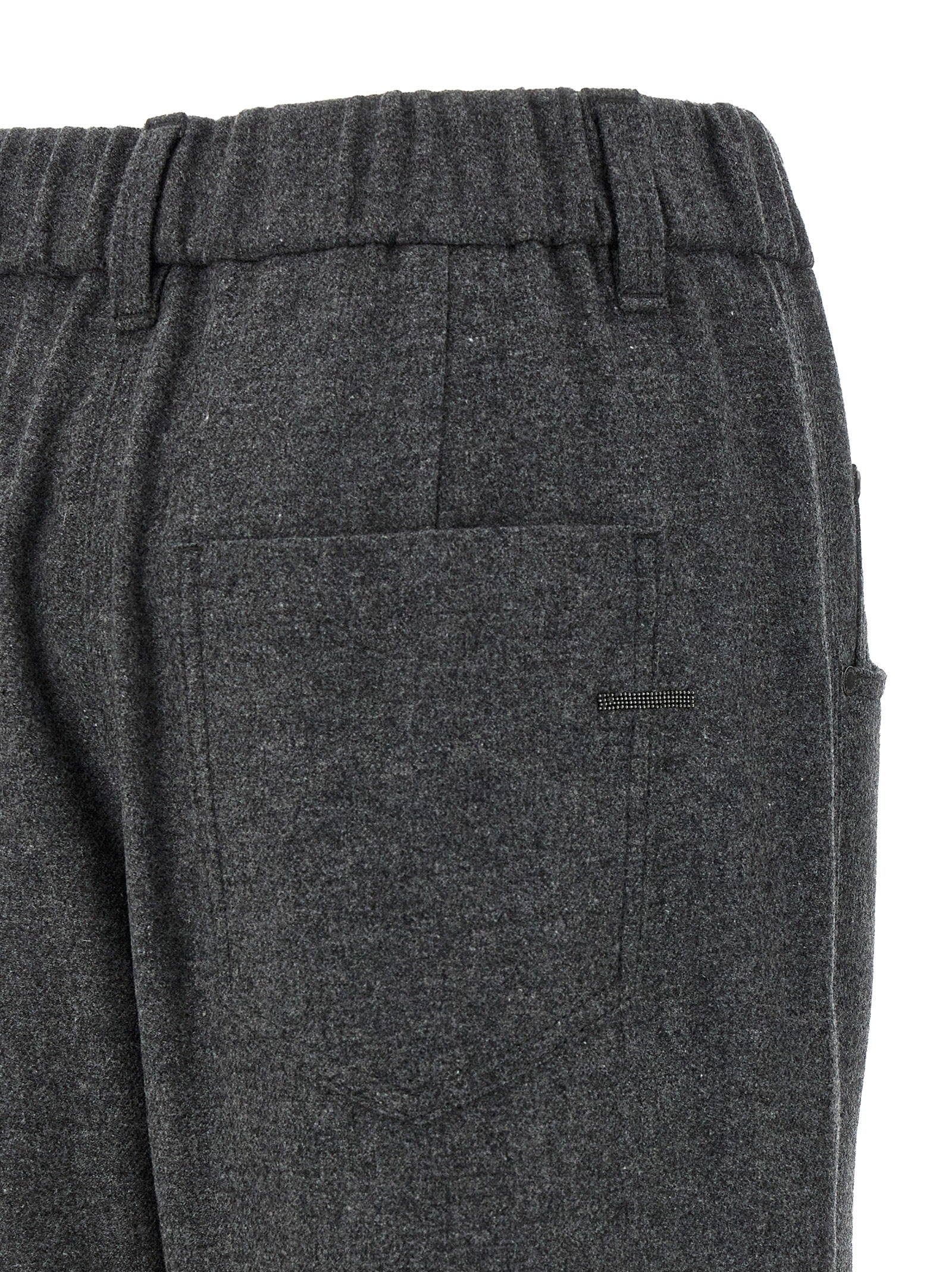 Brunello Cucinelli Gray Virgin Wool Casual Pants