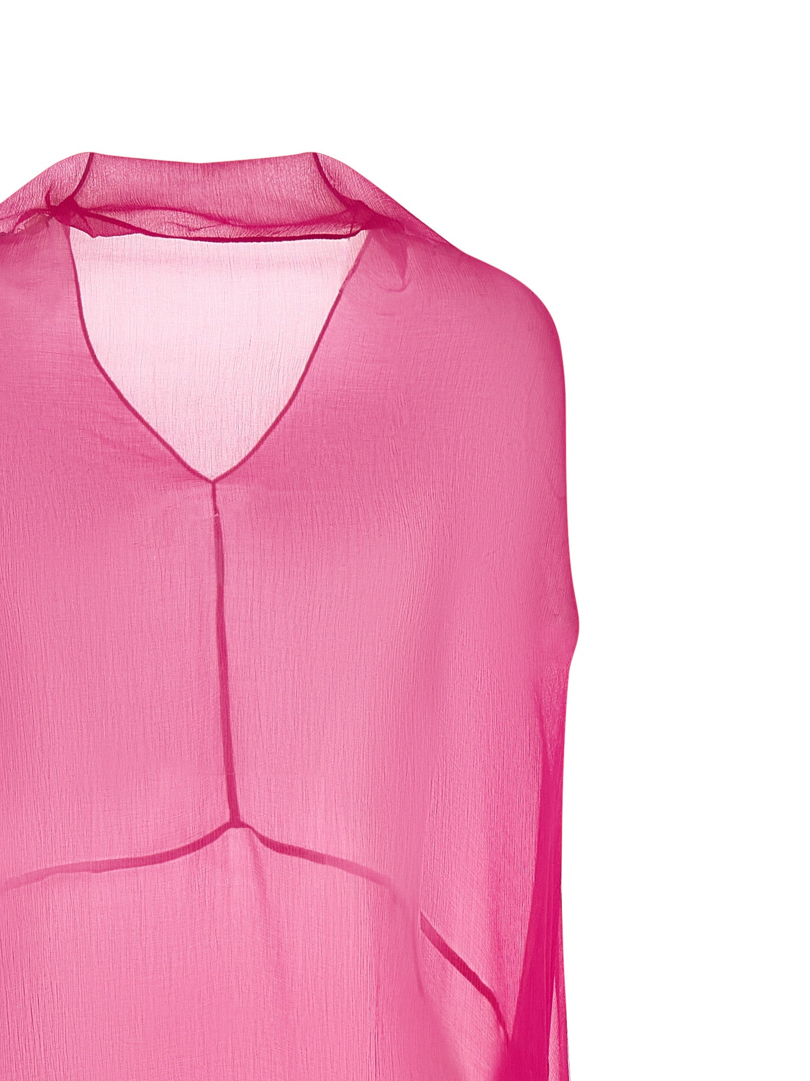 Dries Van Noten Fuchsia Silk Midi Dress