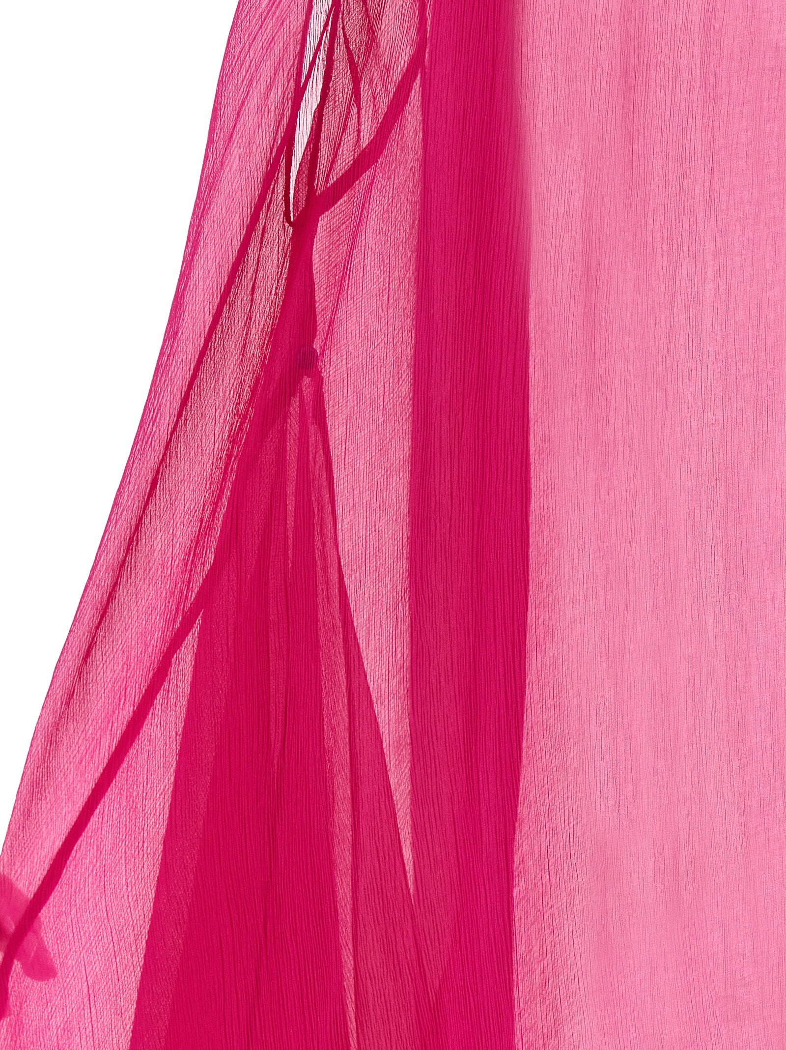 Dries Van Noten Fuchsia Silk Midi Dress