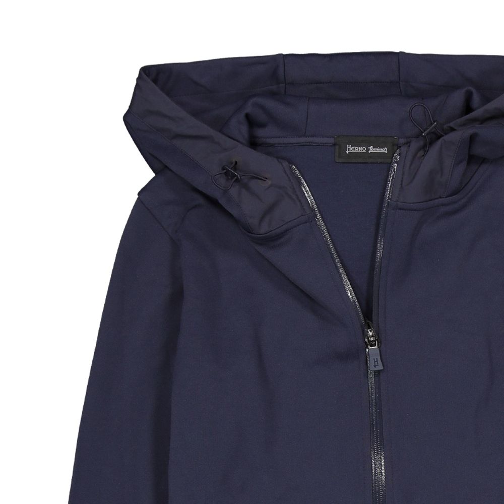 Herno Blue Cotton Sweatshirt