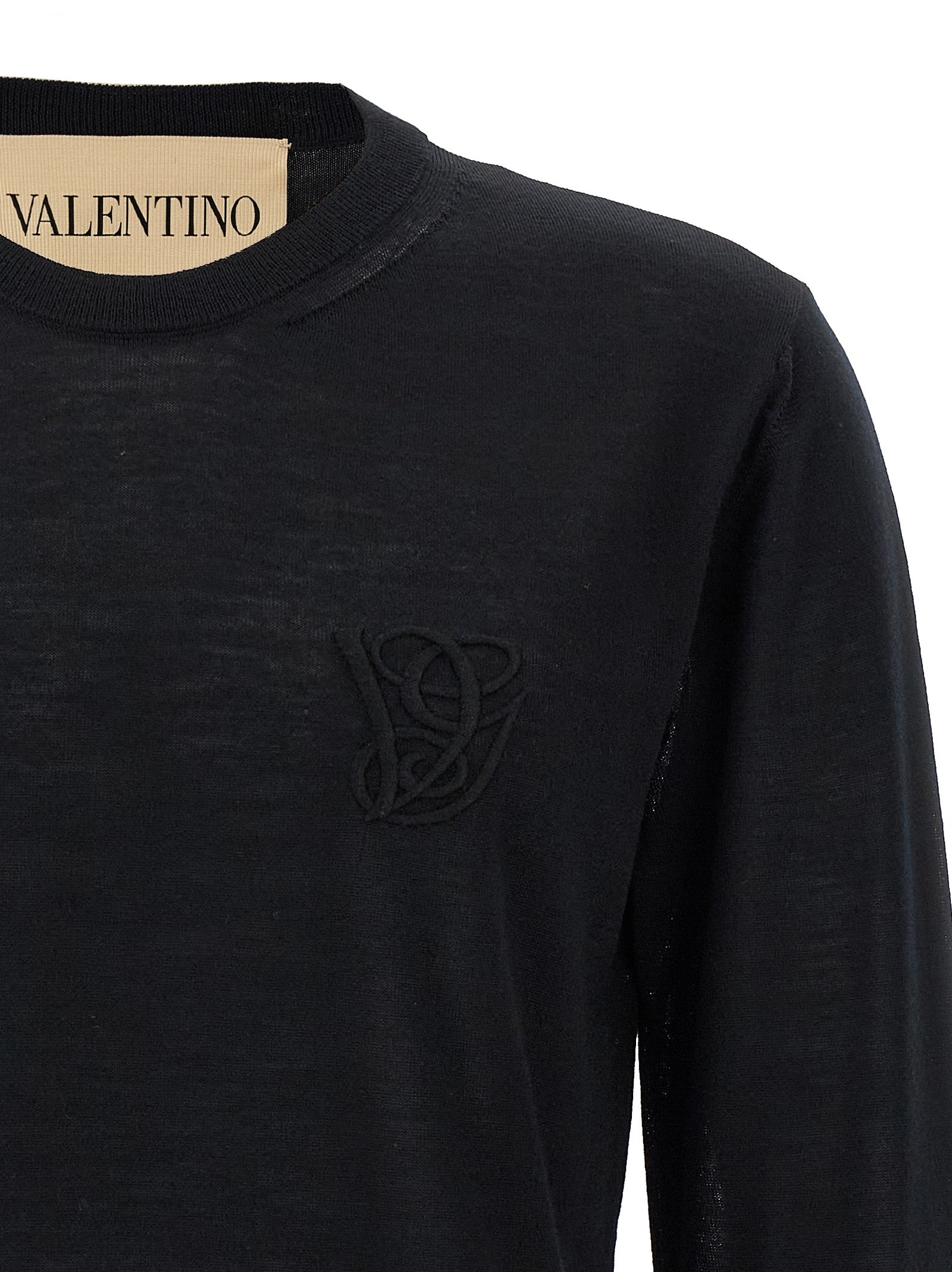 Valentino Garavani Black Virgin Wool Cardigan