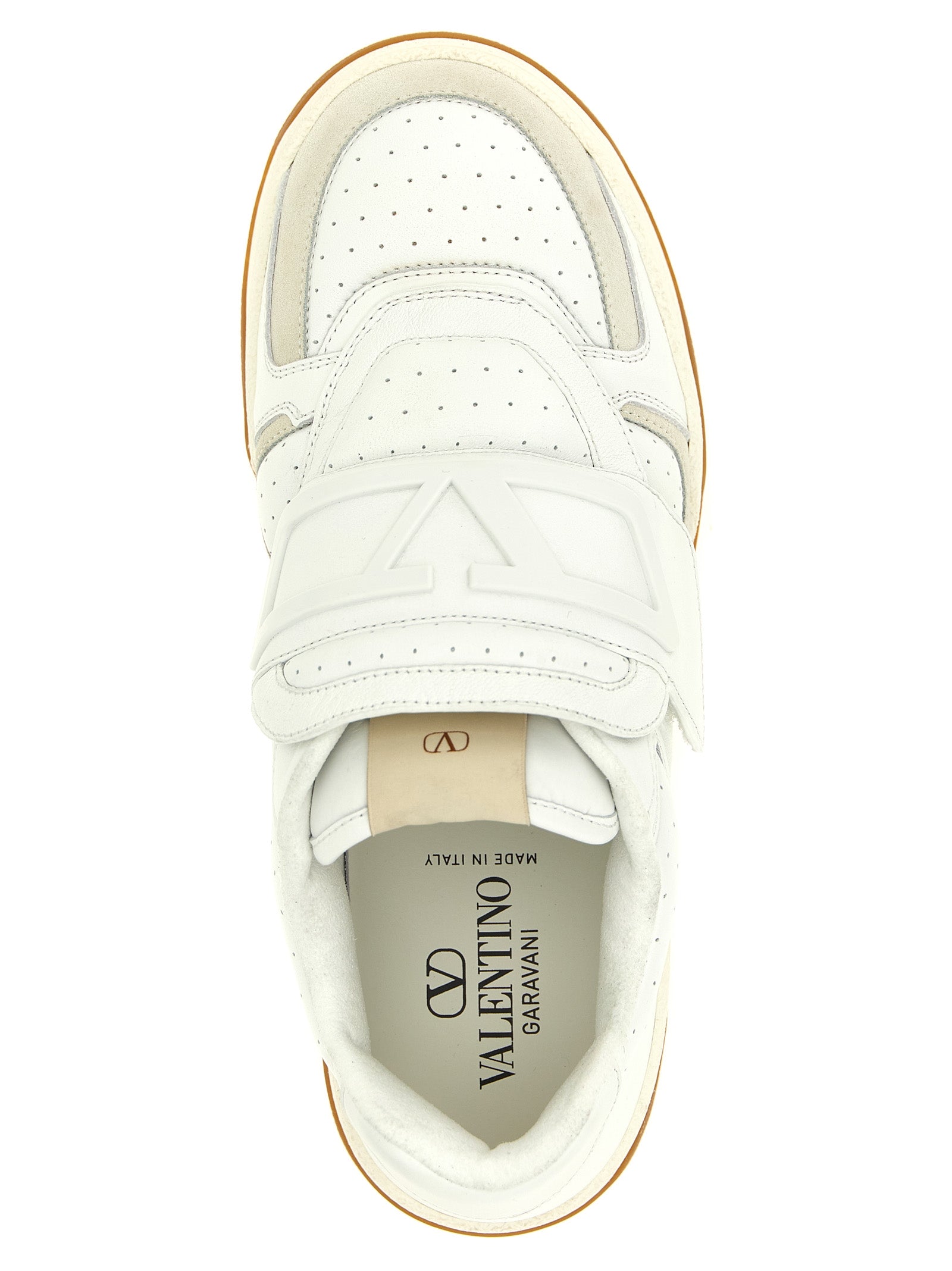 Valentino Garavani White Leather Athletic Sneakers