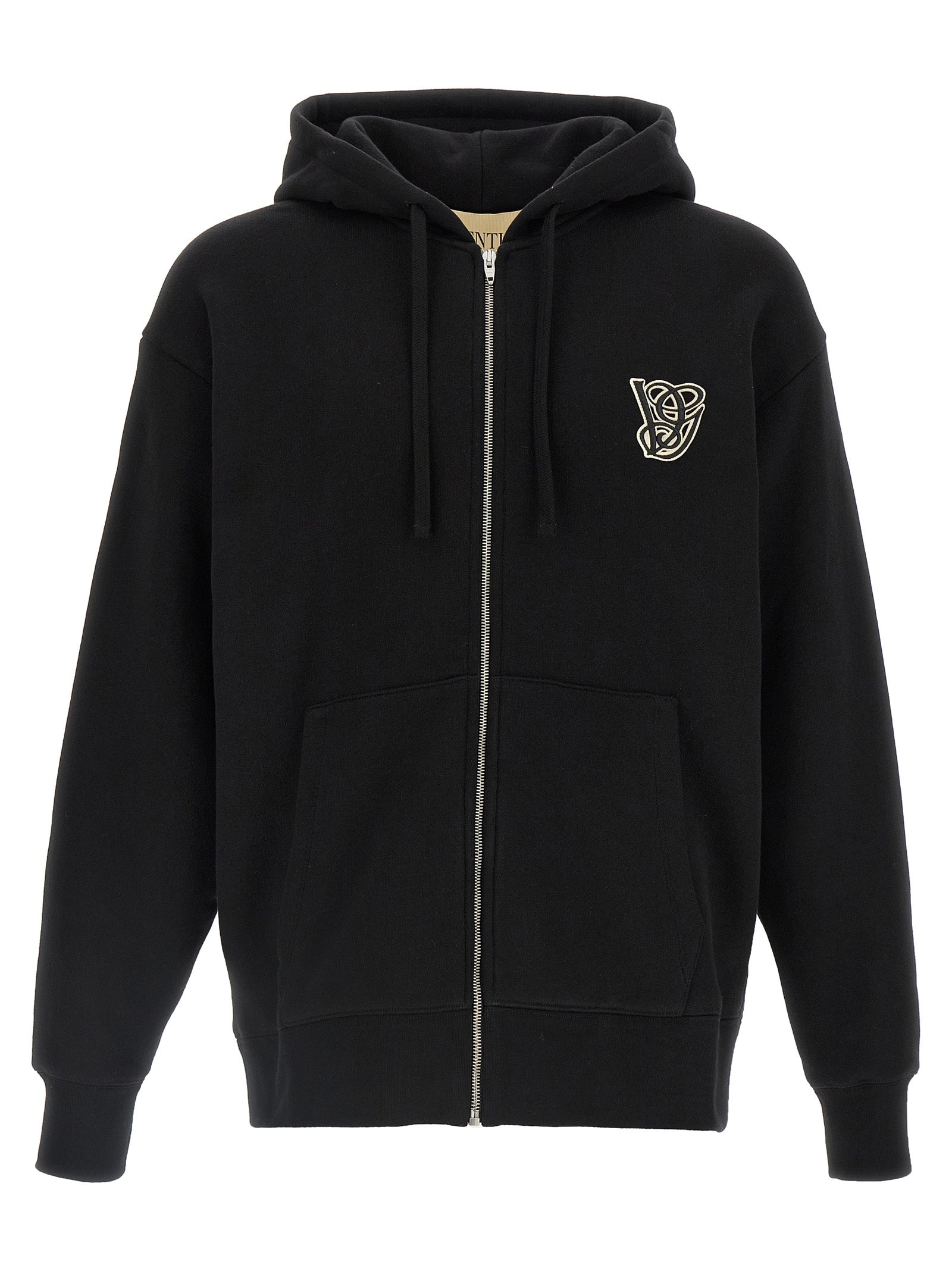 Valentino Garavani Black Cotton Sweatshirt