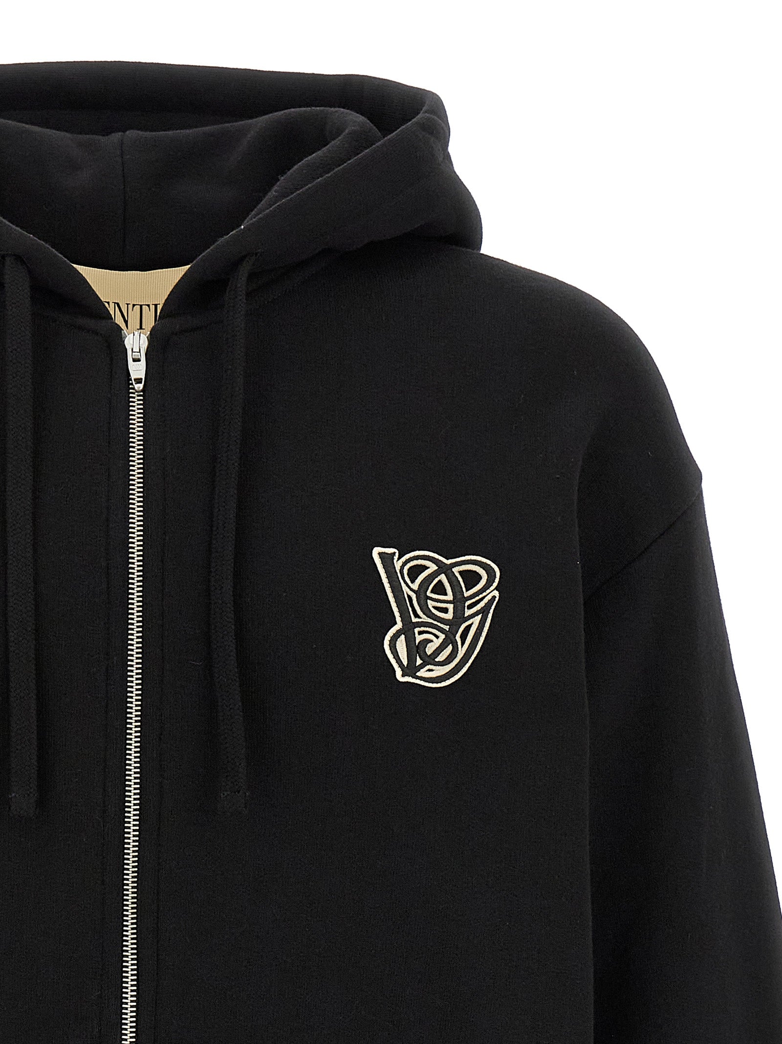 Valentino Garavani Black Cotton Sweatshirt