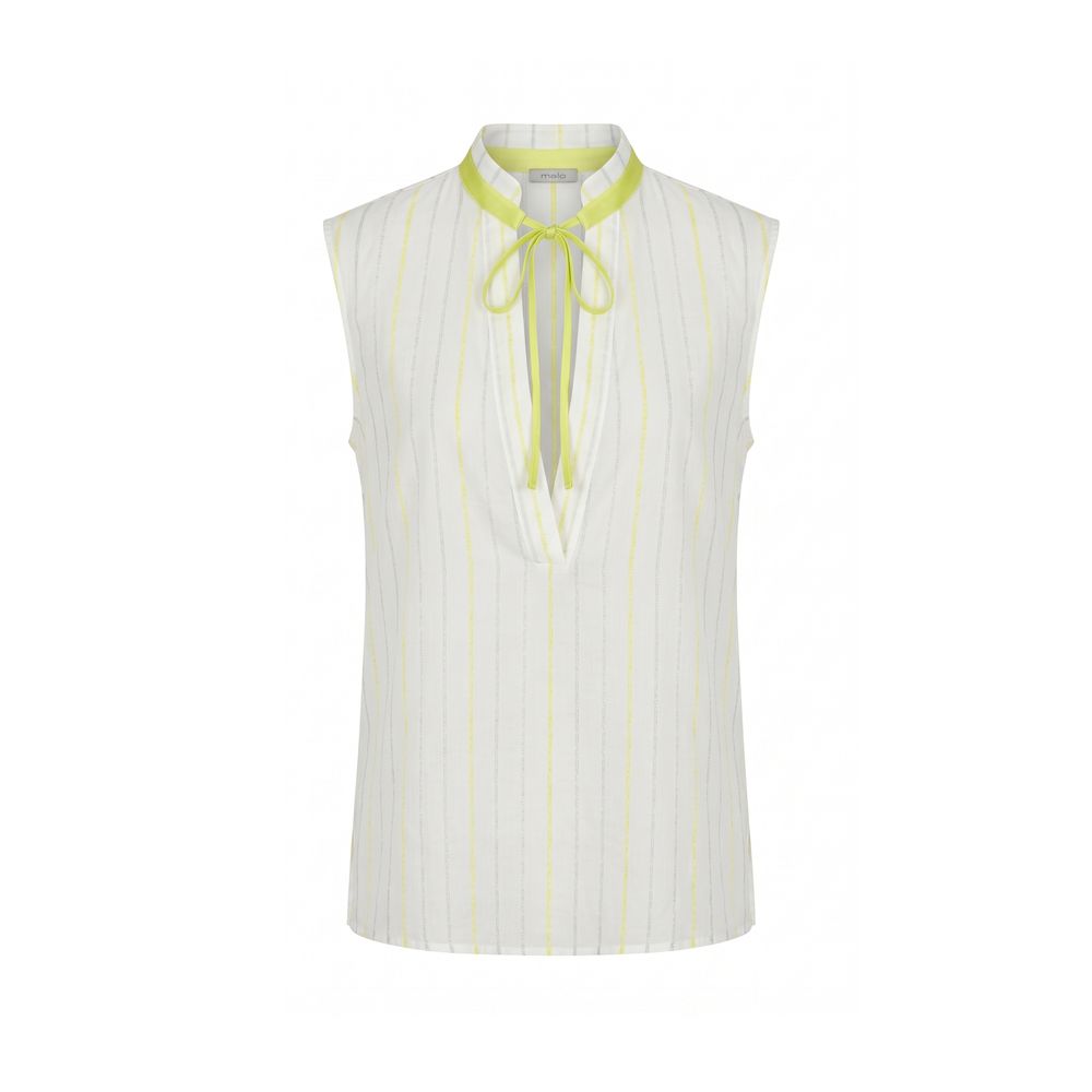 Malo White Cotton Women Shirt