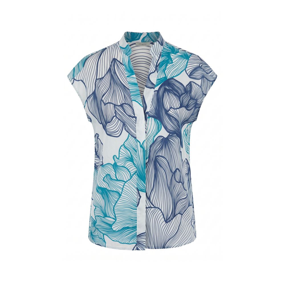 Malo Blue Cotton Women Shirt