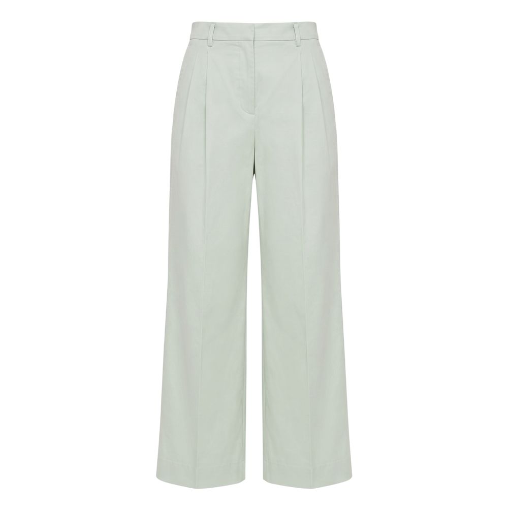 Malo Green Cotton Women Pants