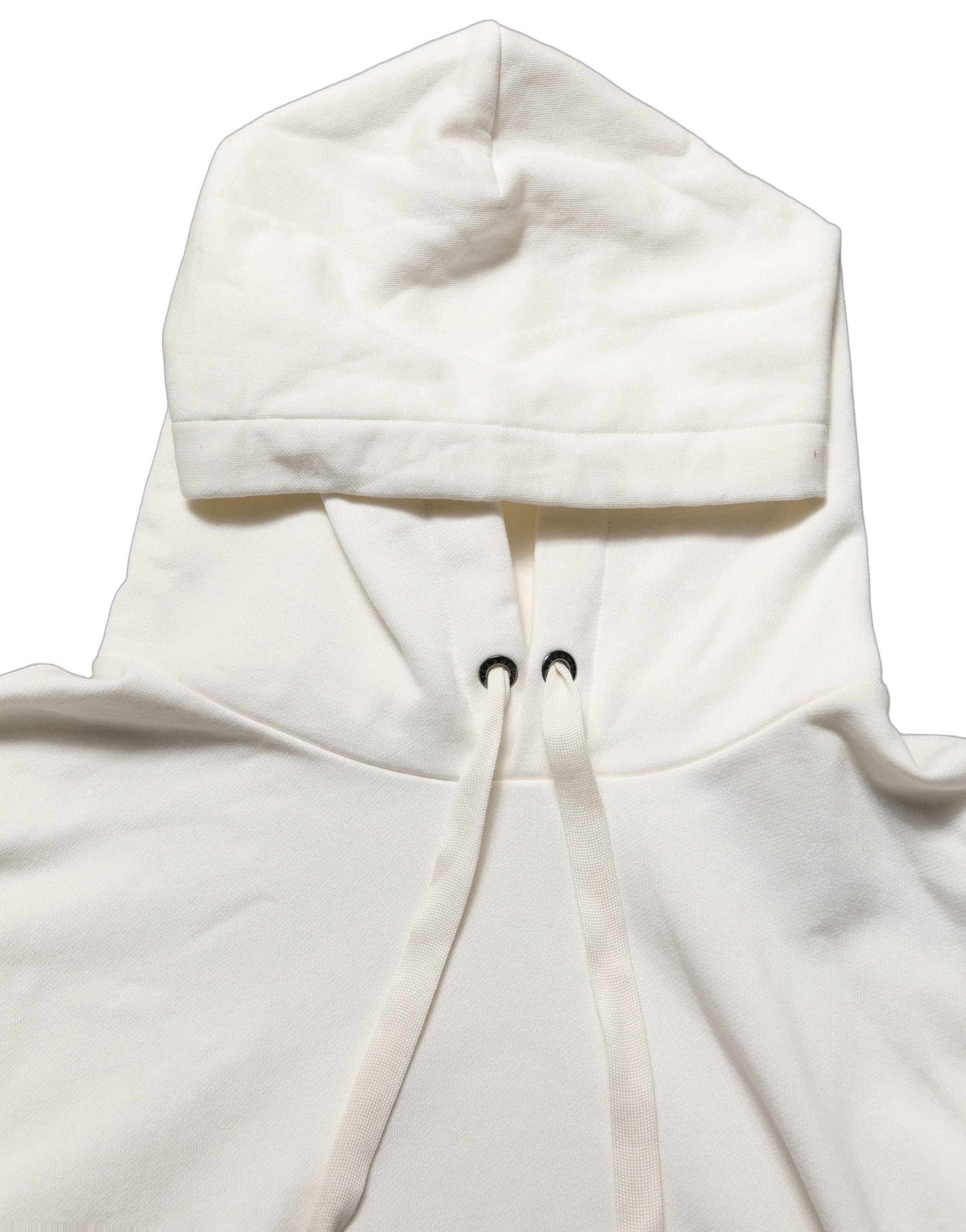 Dolce & Gabbana White Logo Hooded PulloverSweatshirt Sweater