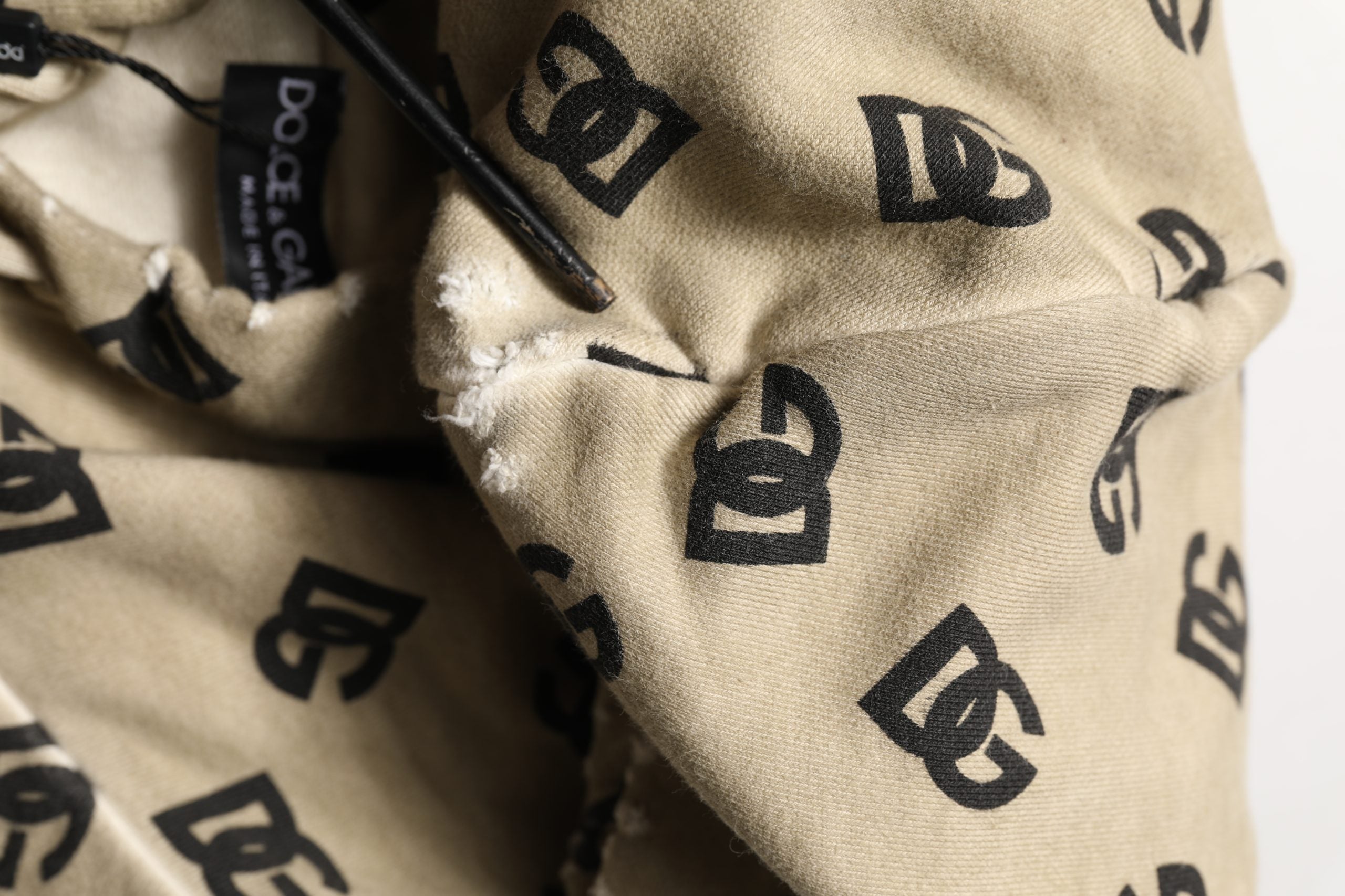 Dolce & Gabbana Brown Cotton Logo Hooded Sweatshirt Sweater