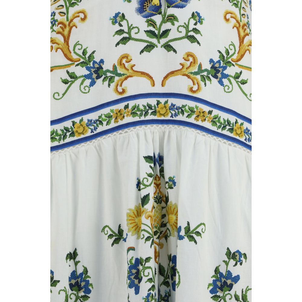 FARM RIO Multicolor Linen Casual Dress