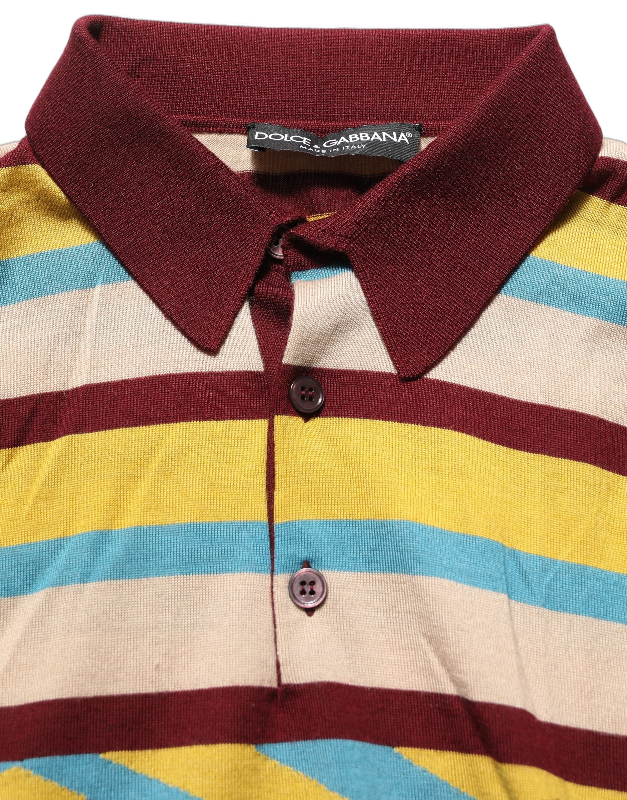 Dolce & Gabbana Multicolor Knitted Cashmere Pullover Sweater