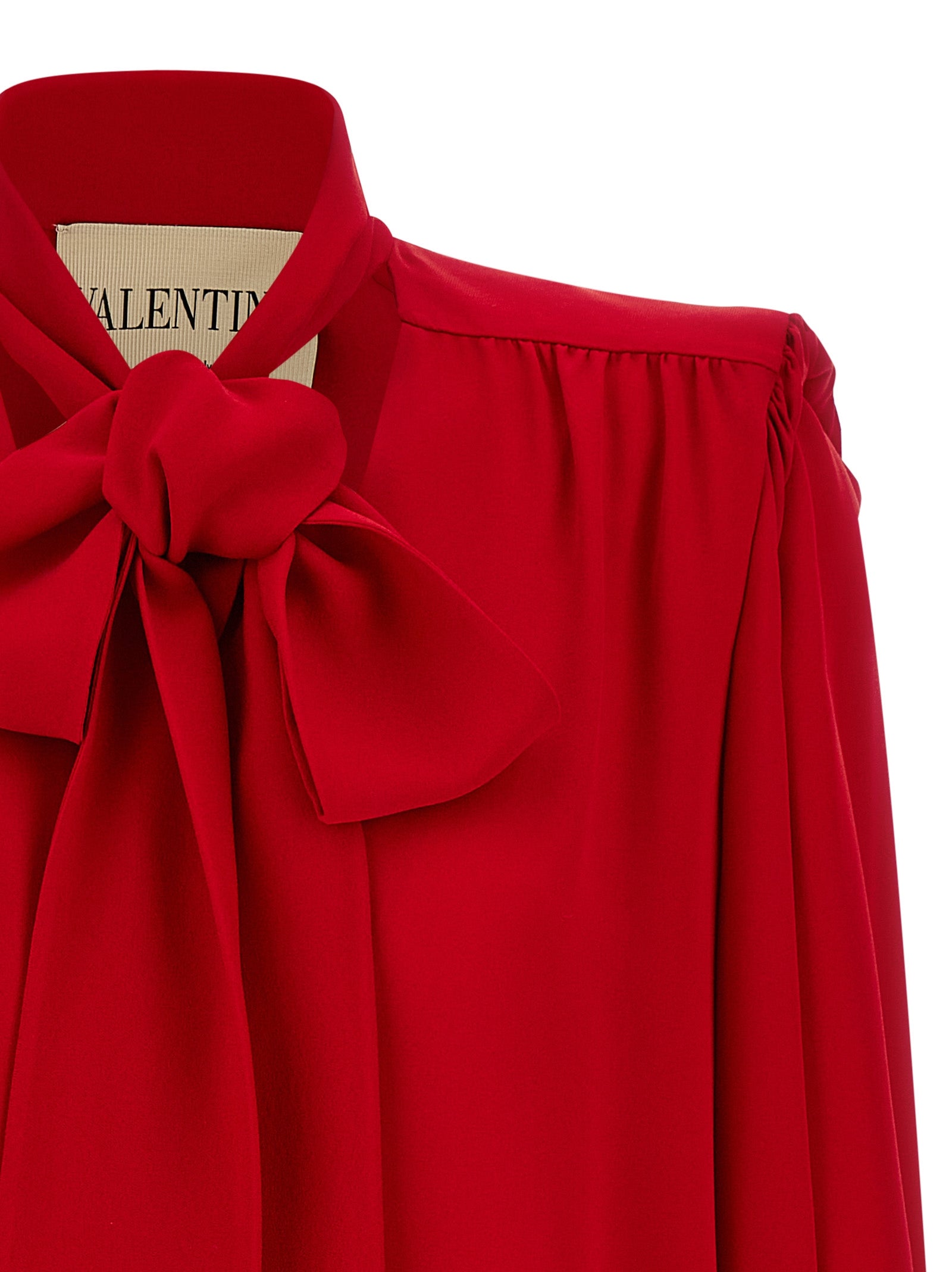 Valentino Garavani Red Silk Blouse