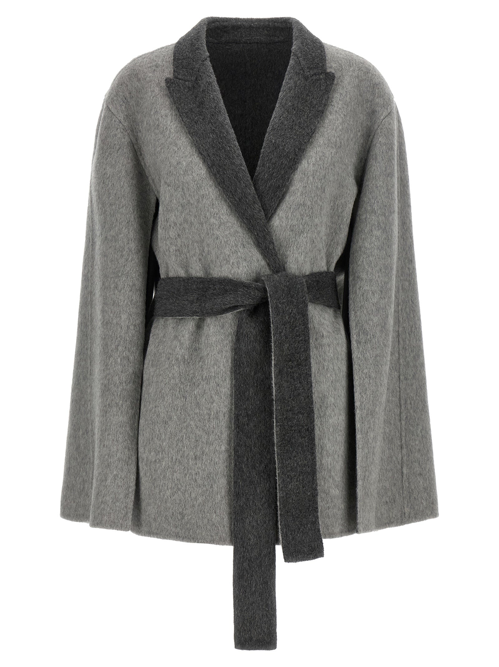 Alberta Ferretti Gray Wool Cardigan