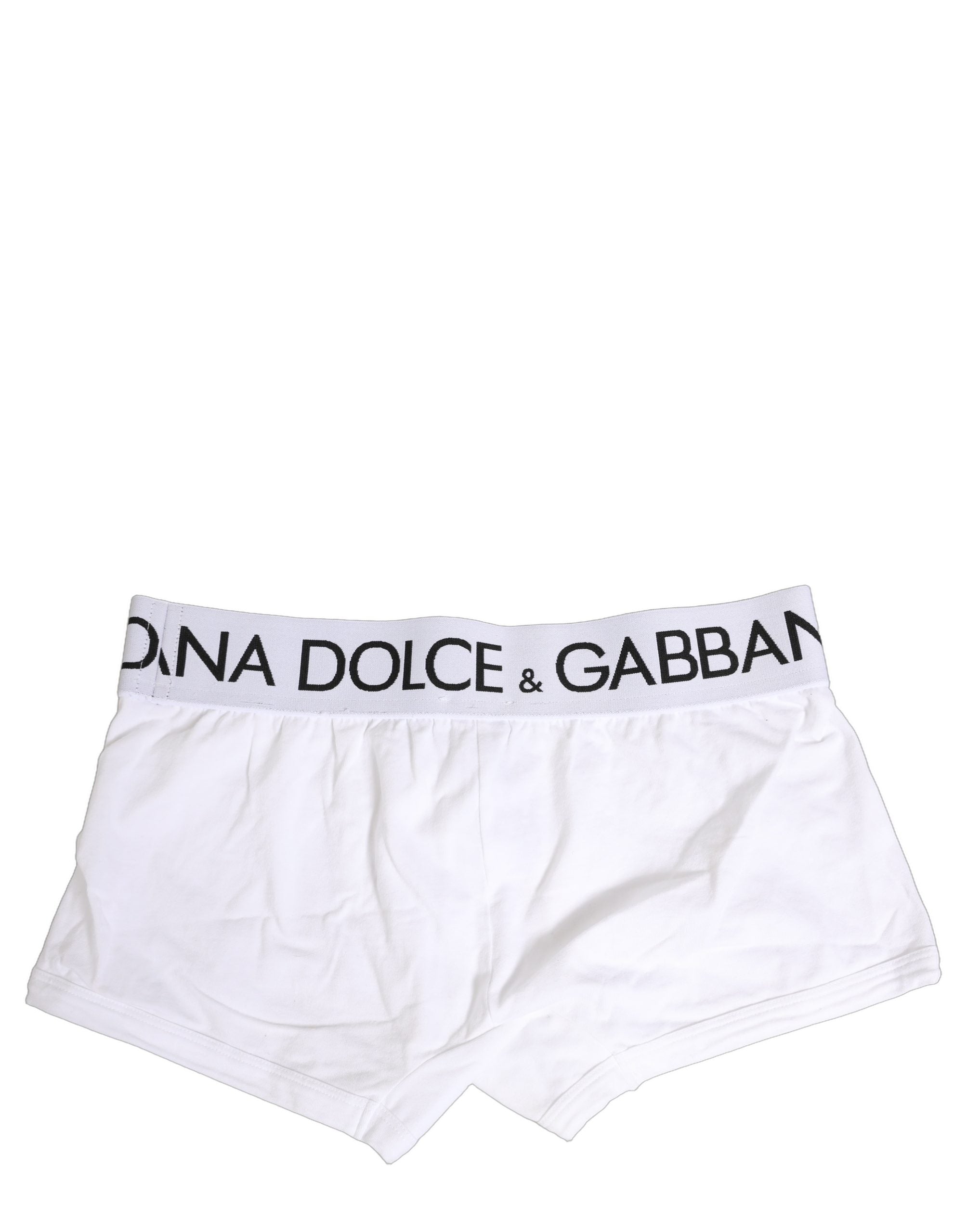 Dolce & Gabbana White Cotton Stretch Regular Boxer Underwear