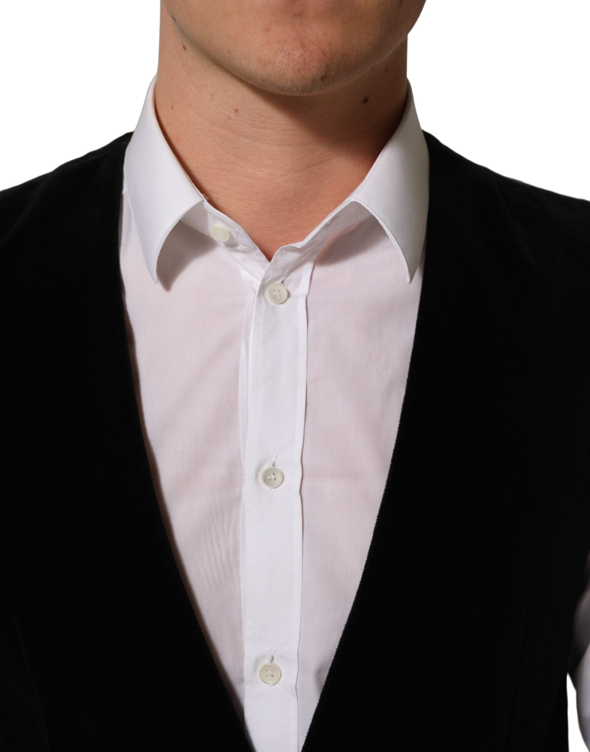 Dolce & Gabbana Black Wool Blend Waistcoat Formal Dress Vest
