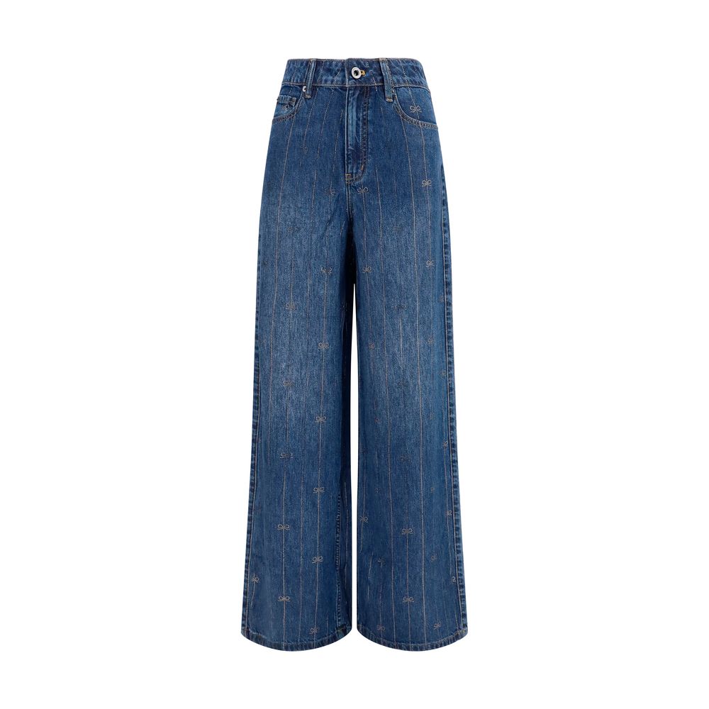 Self-Portrait Blue Lyocell Jeans Denim