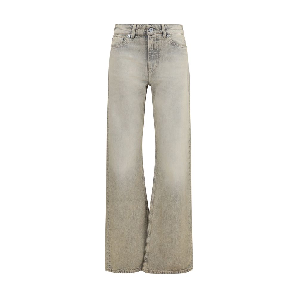 Our Legacy Gray Cotton Straight-Leg Jeans