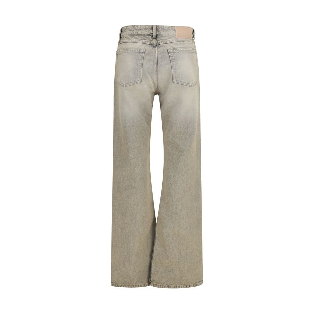Our Legacy Gray Cotton Straight-Leg Jeans