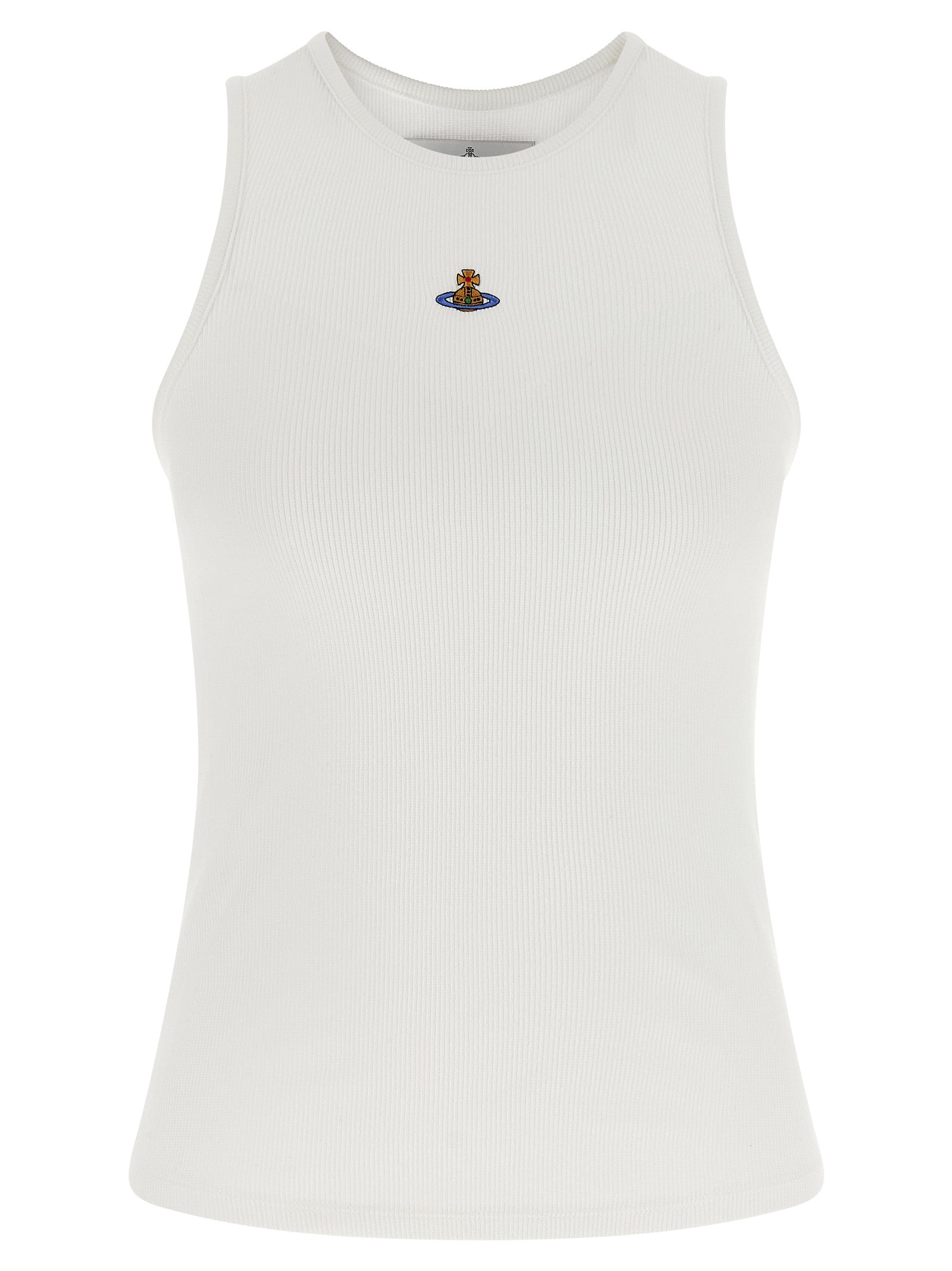 Vivienne Westwood White Cotton Sleeveles T-Shirt