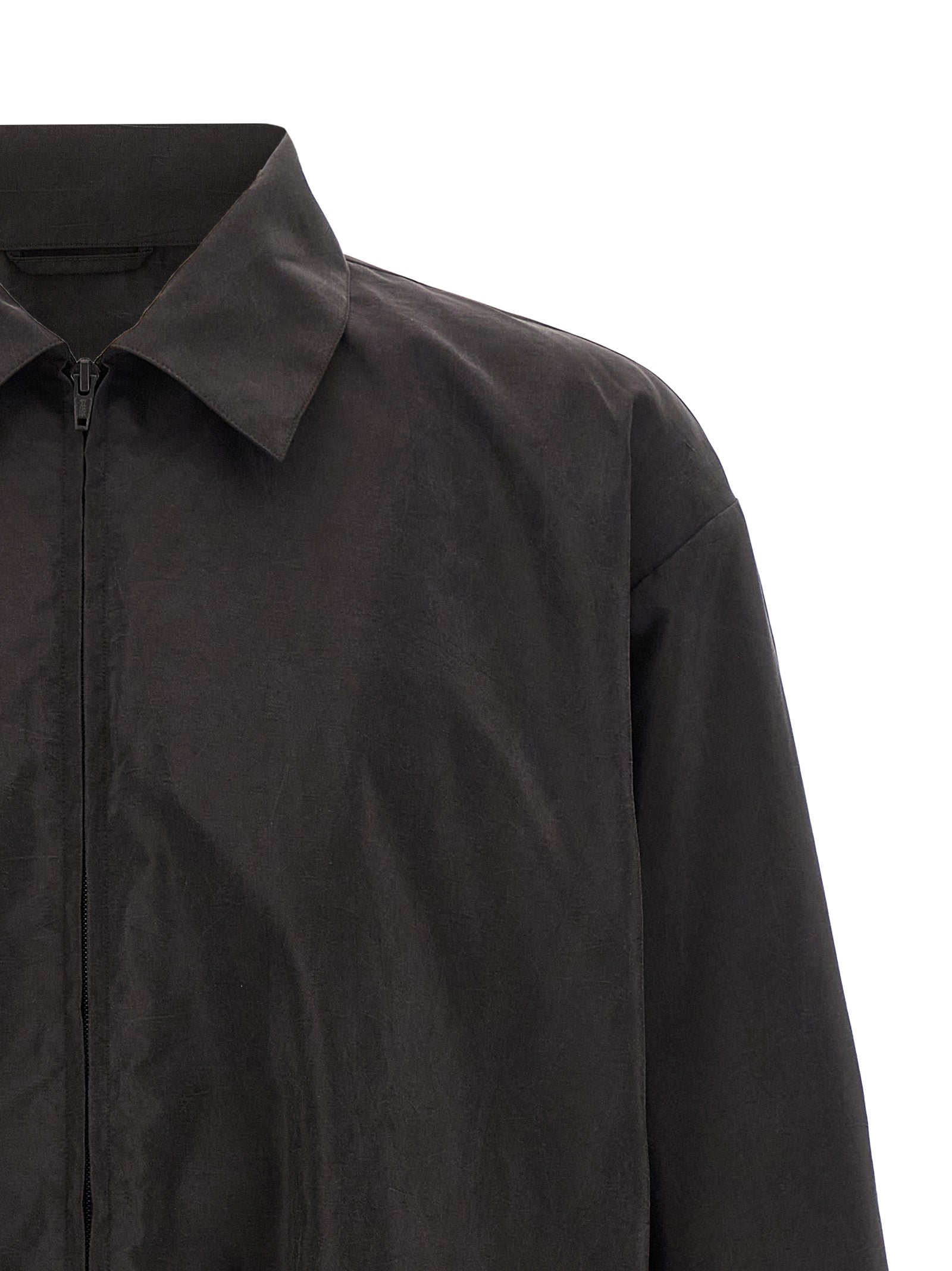 SSSTEIN Brown Silk Shell Jacket