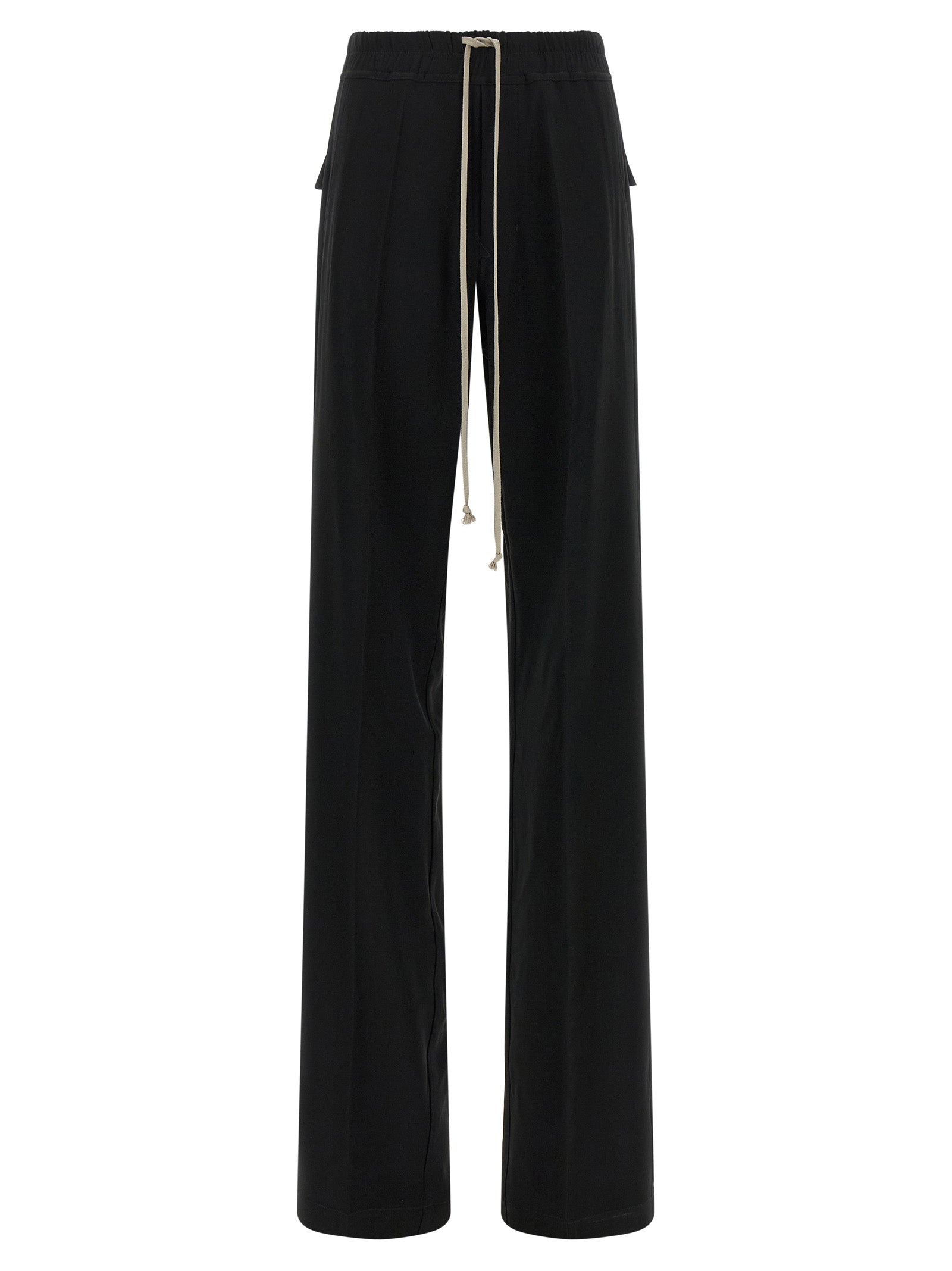 Rick Owens Black Viscose Casual Pants