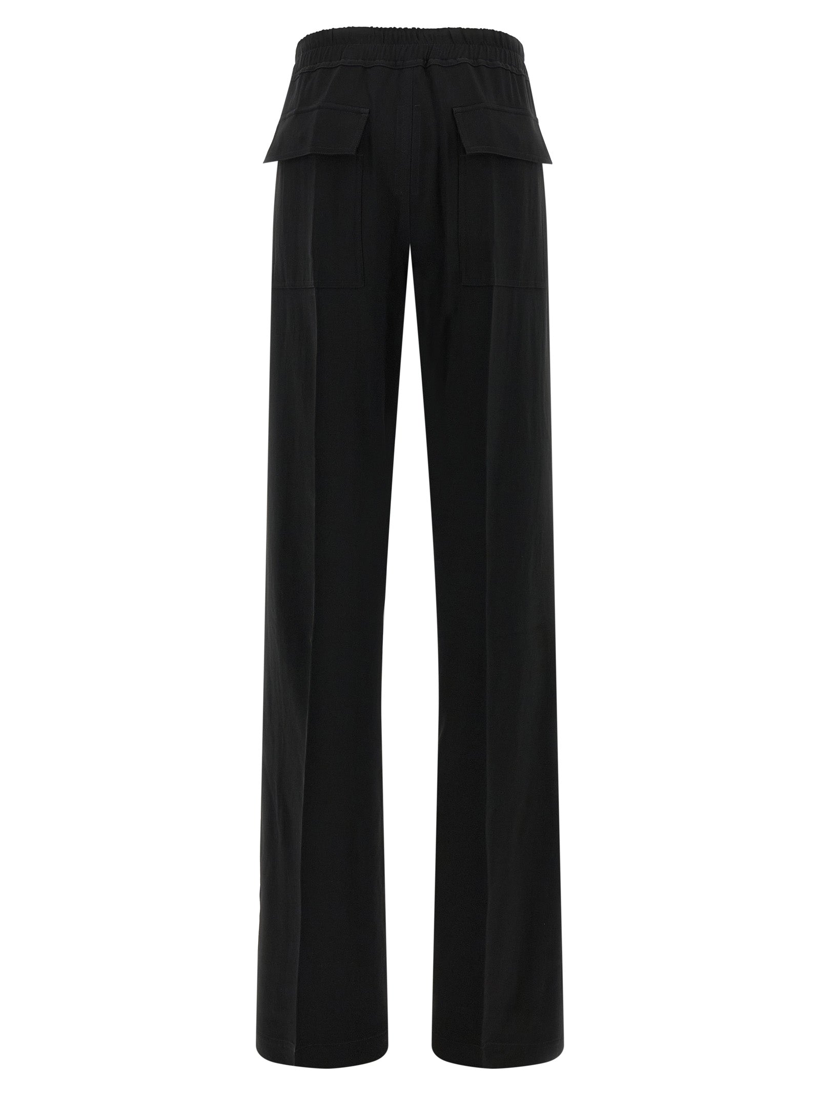 Rick Owens Black Viscose Casual Pants